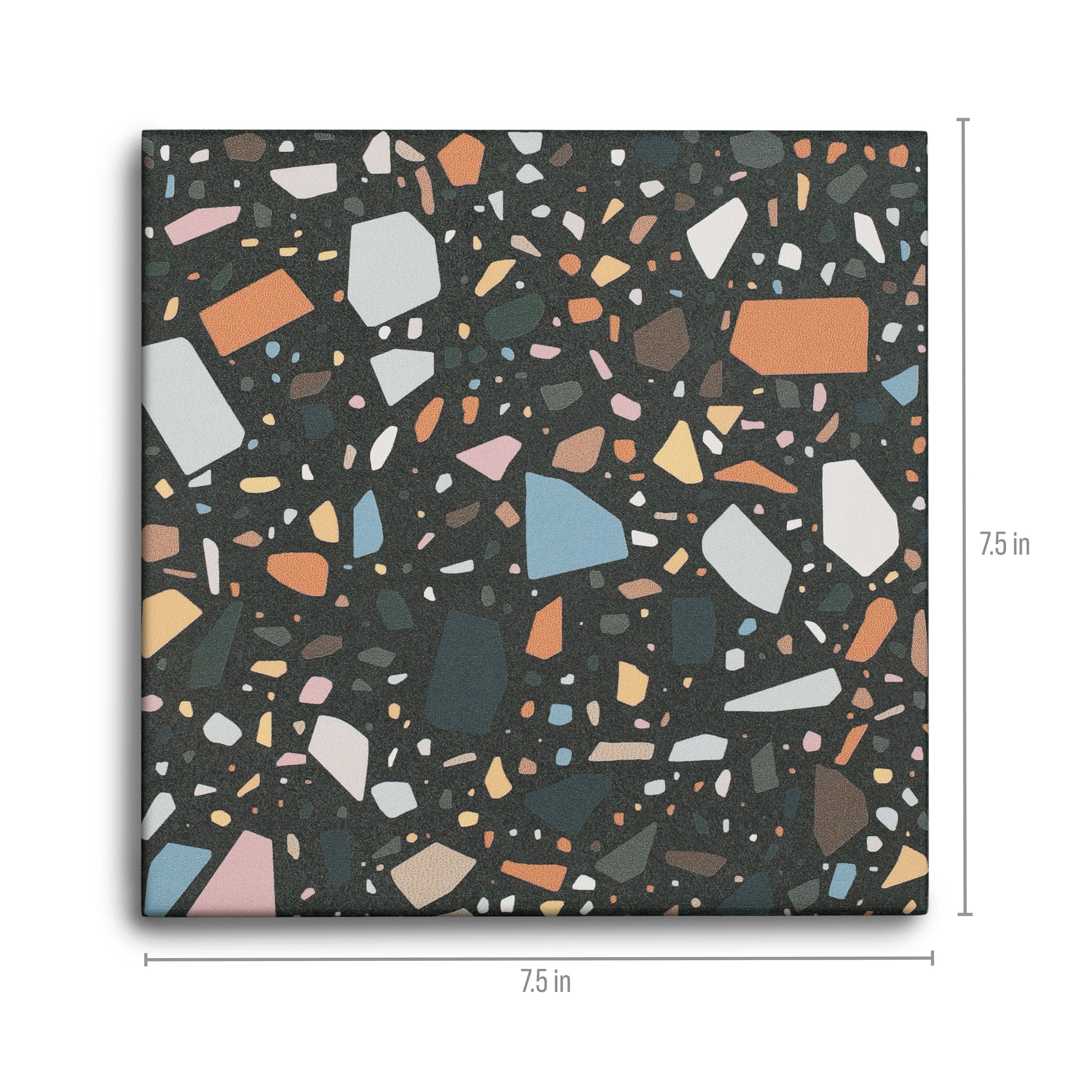 Black Multi-Color Matte Porcelain Tile