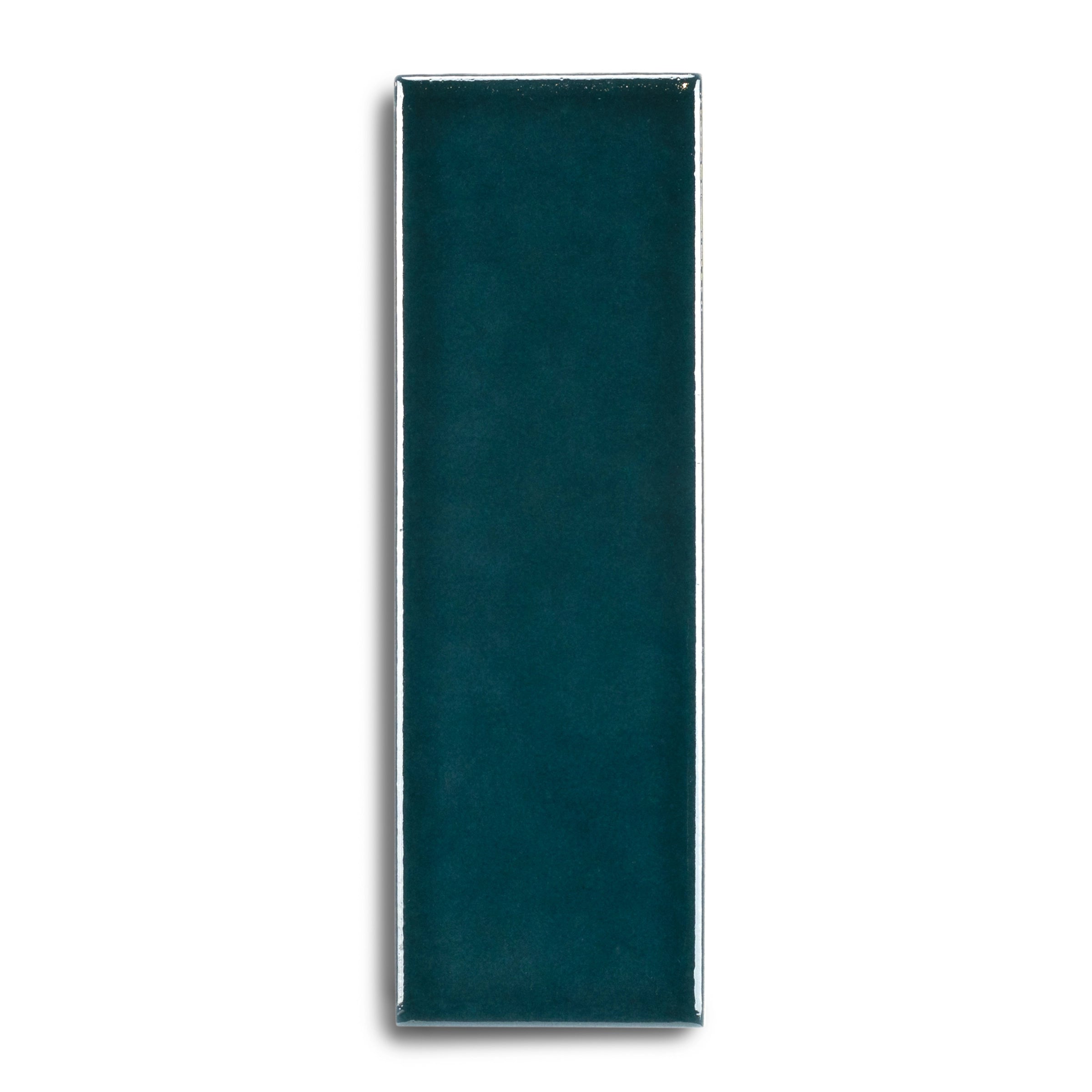 Teal Bottega Porcelain Tile Sample in deep blue-green from Porcelain collection, ideal for design and accessible pricing.