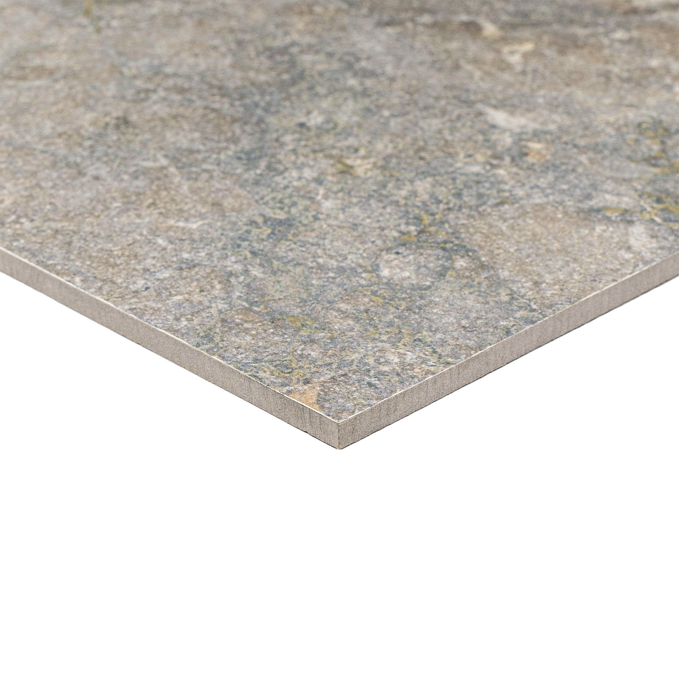 Breccia Grey 3D Stone Look Porcelain Tile in gray, beige, and black tones from Stone Editions Porcelain Tile collection