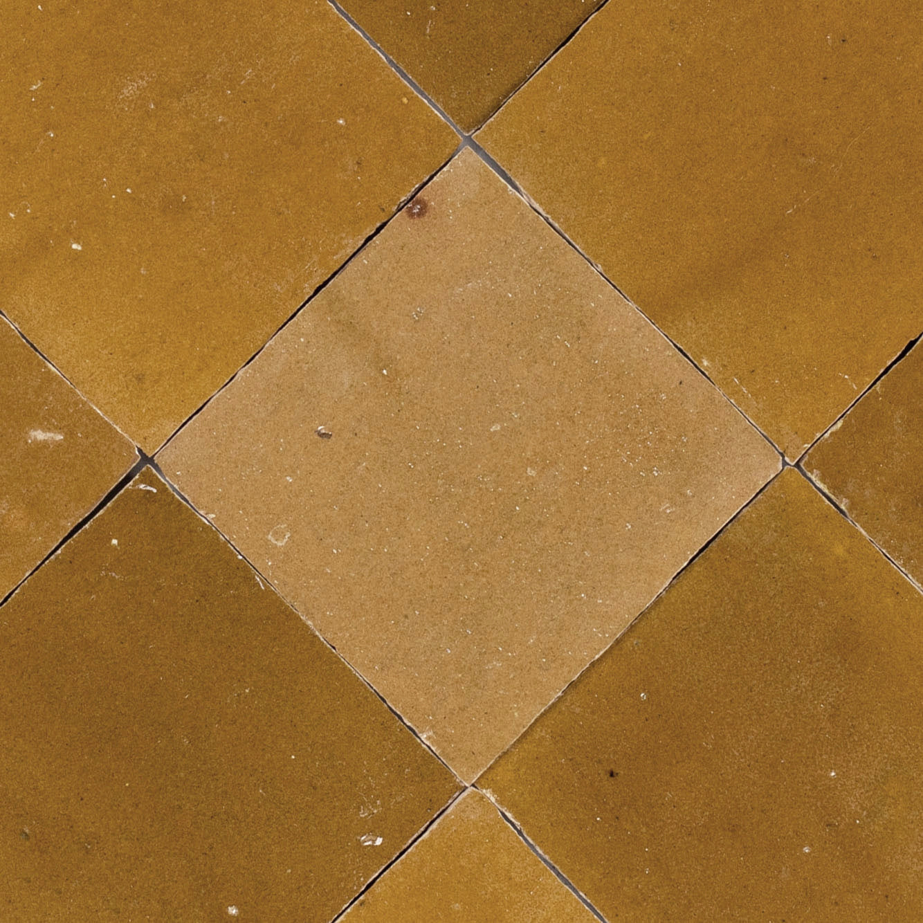 Caramel Glazed Zellige Tile in rich brown and yellow terracotta tones from Small Format Tiles and Handmade Moroccan Zellige Tiles collections