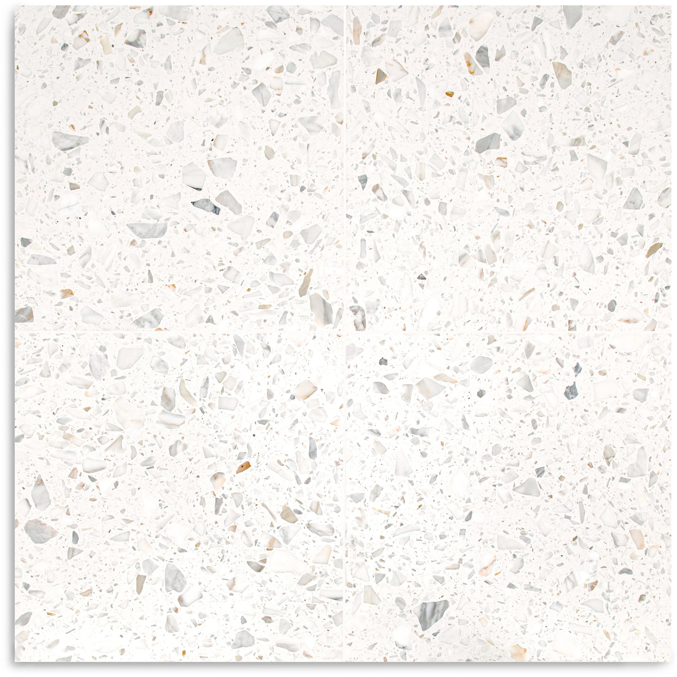 Calacatta Honed 24"x24" Terrazzo Tile
