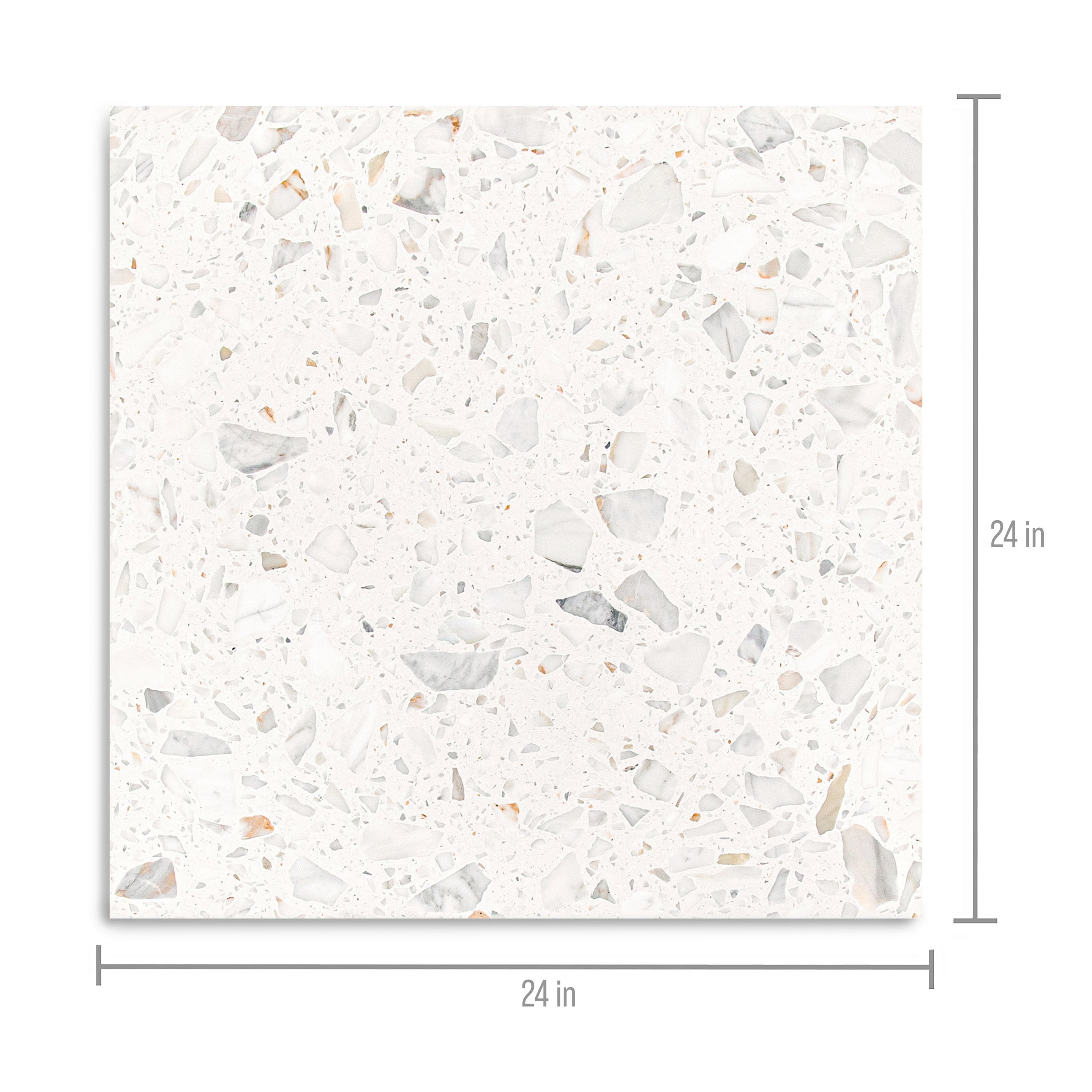 Calacatta Honed Italian Terrazzo Tile