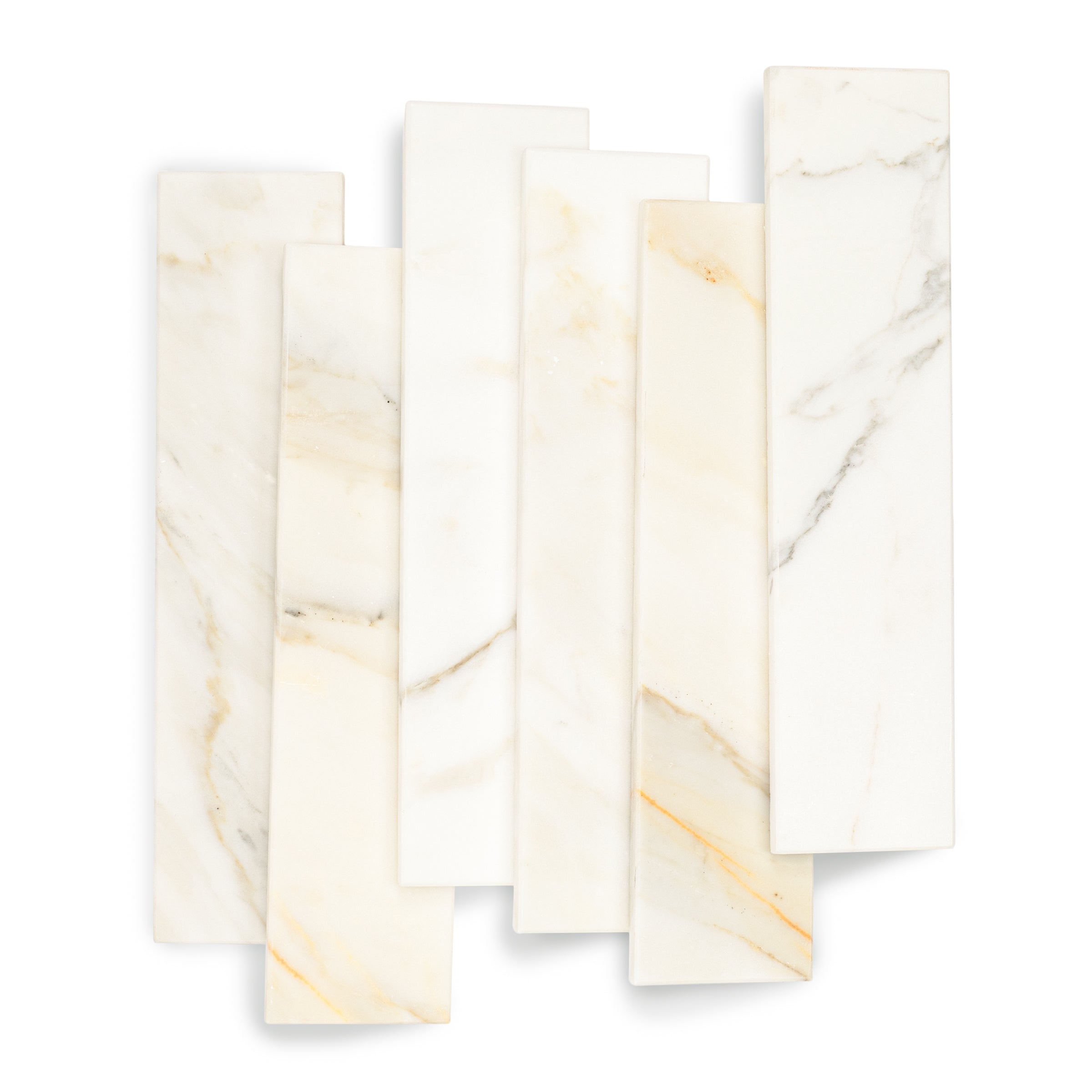 Calacatta Honed Marble Tile in gray, beige, and white tones from Marble Tiles, Stone, New Arrivals, GREY collections
