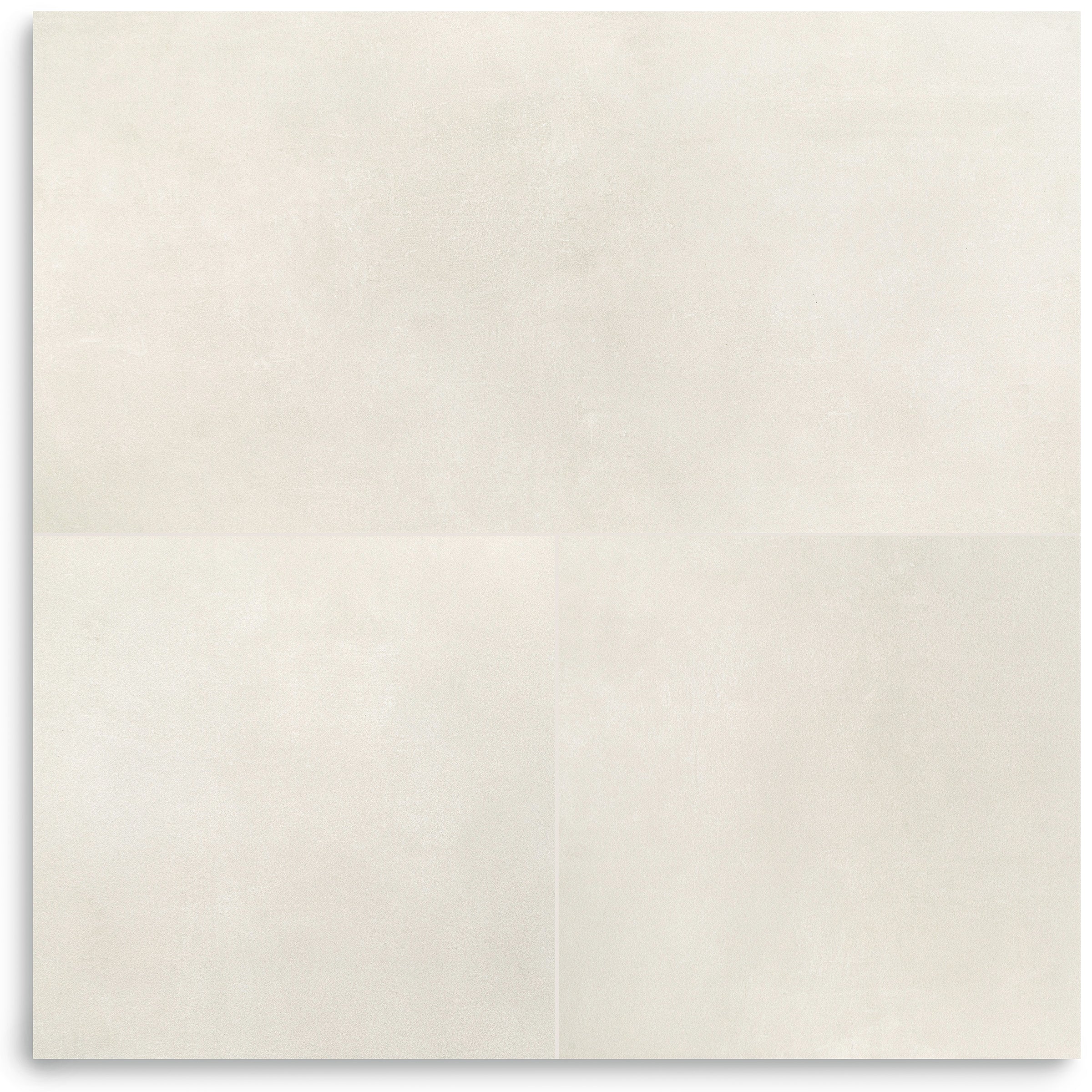 Four off white square tiles with subtle natural texture arranged in a grid