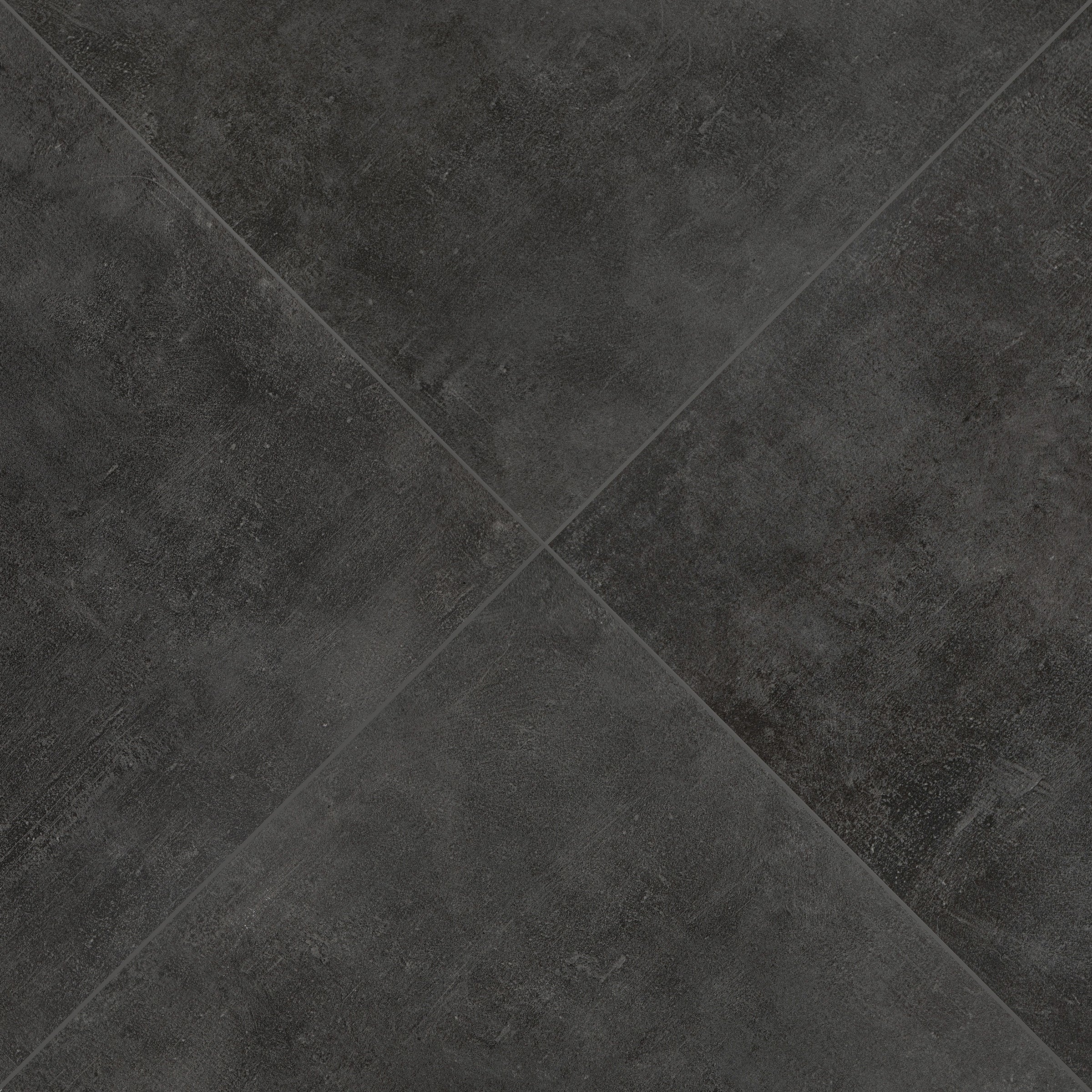 Dark gray large format tiles with subtle stone texture