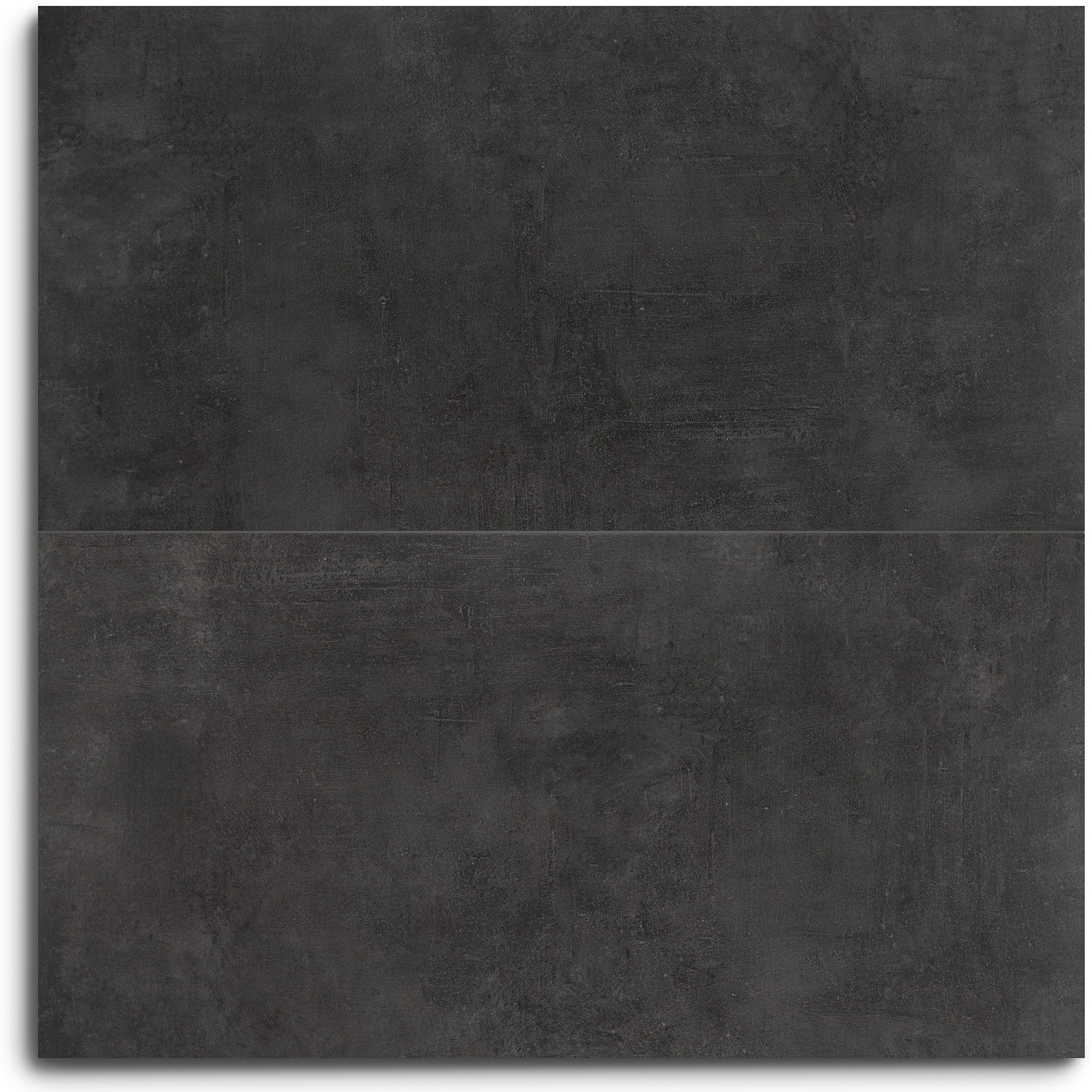 Calce Cement Look Porcelain Tile in dark gray with a textured concrete finish