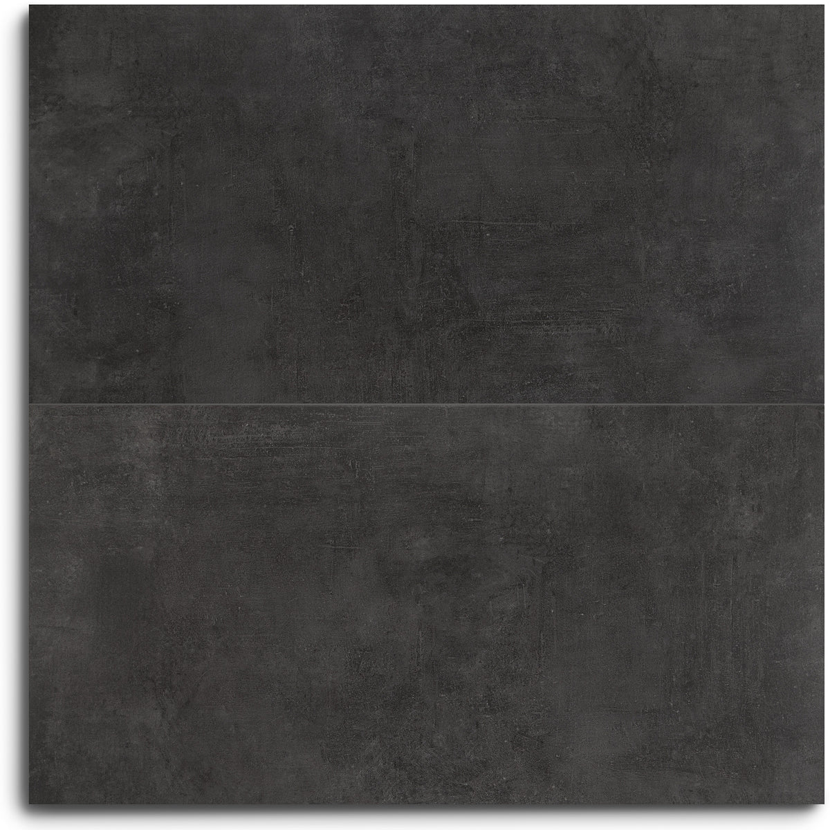 Calce Cement Look Porcelain Tile in dark gray with a textured concrete finish