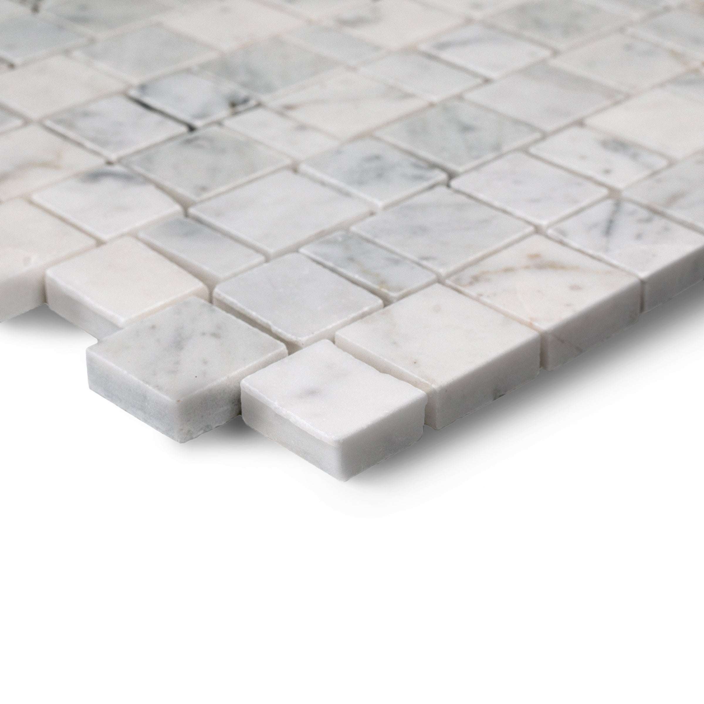 Carrara Running Bond Marble Mosaic