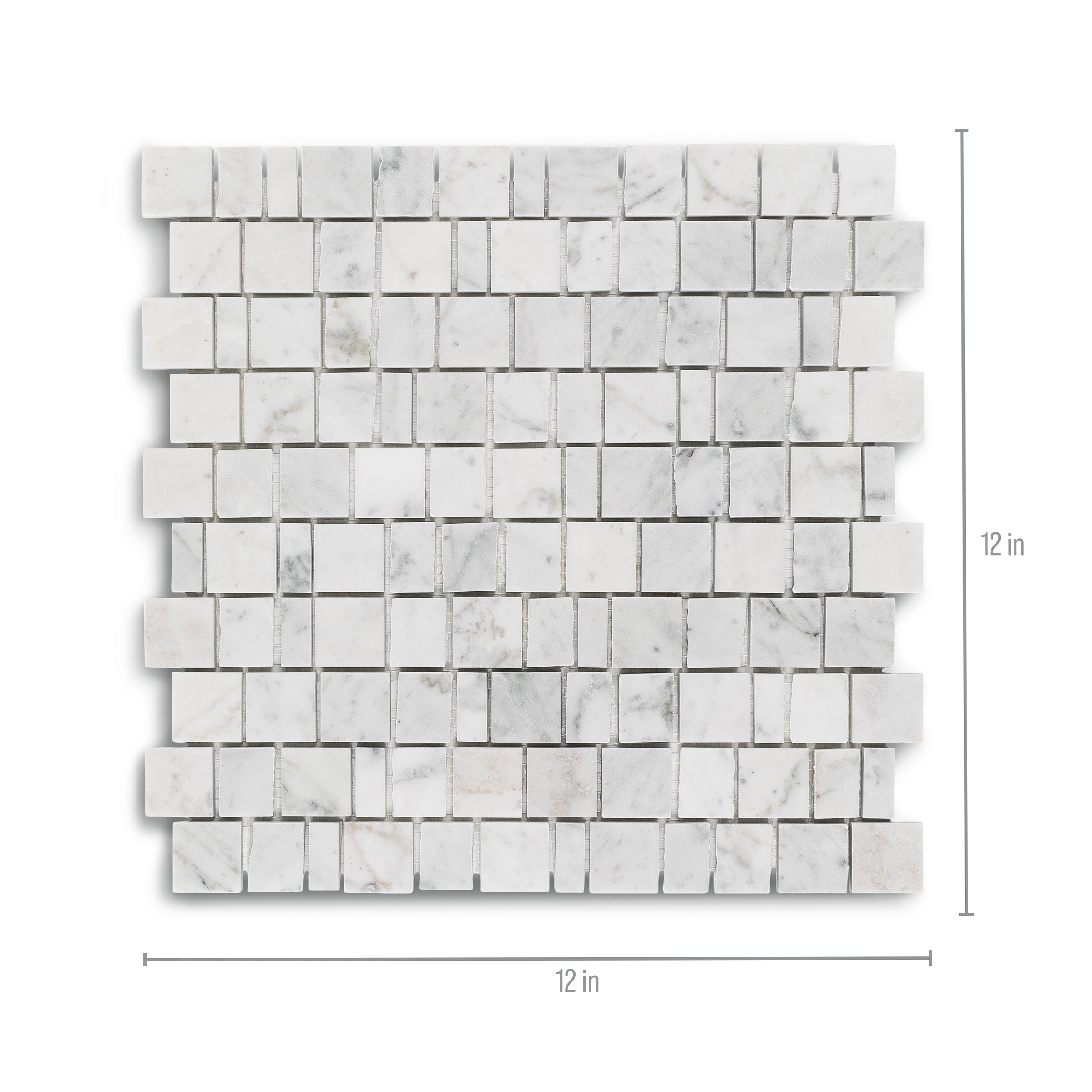 Carrara Running Bond Marble Mosaic