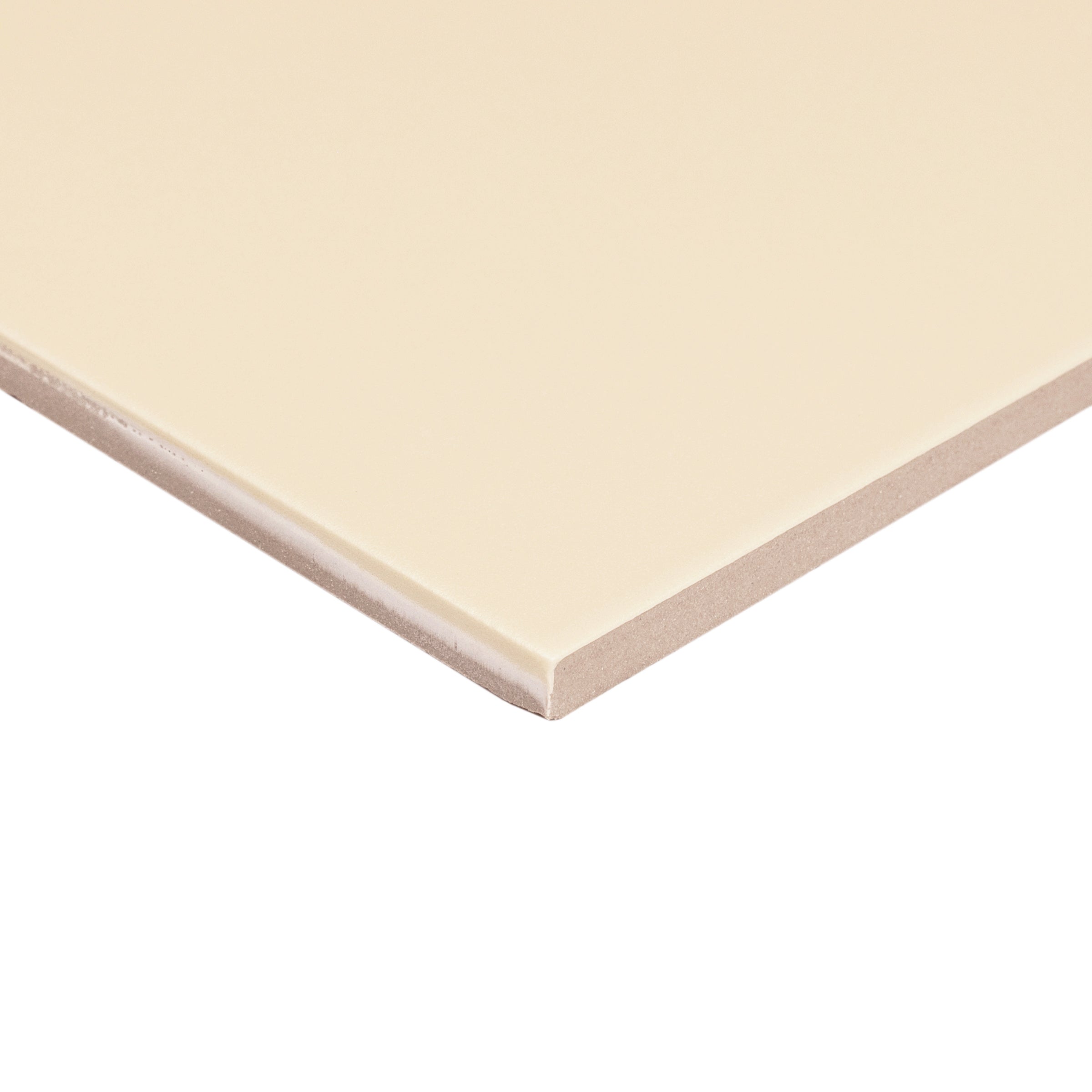 Champagne 6x6 Matte Porcelain Tile Sample showing smooth surface from Porcelain SAMPLES ONLY collection