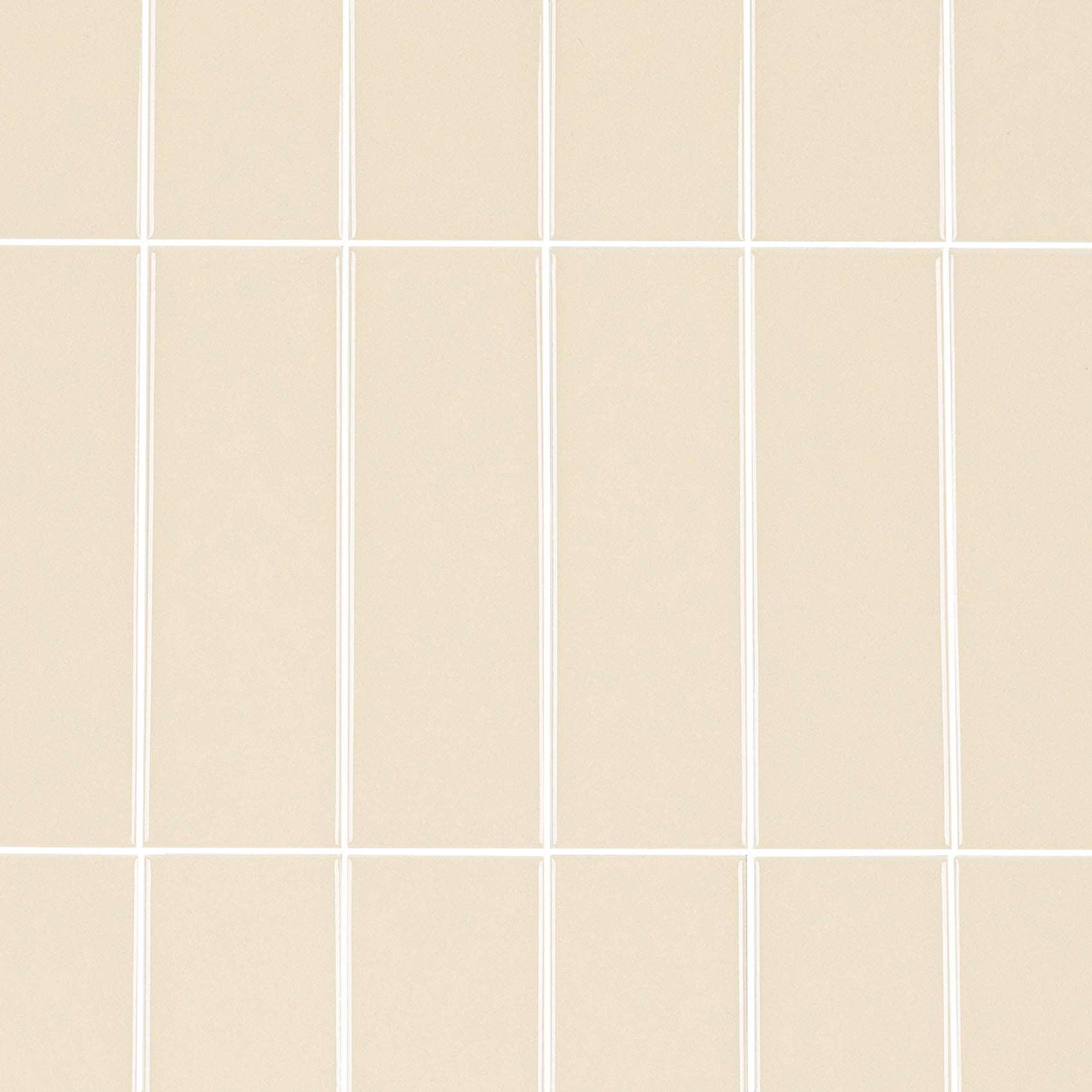 Colorblock Porcelain Tile in soft champagne beige with glossy finish and grid pattern from Small Format Tiles New Arrivals Porcelain collection