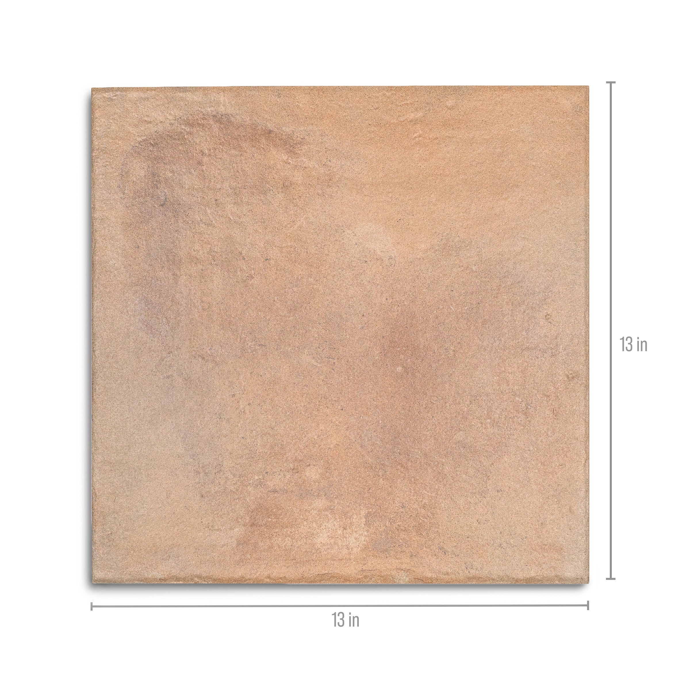 Square terracotta tile with a warm, softly mottled surface