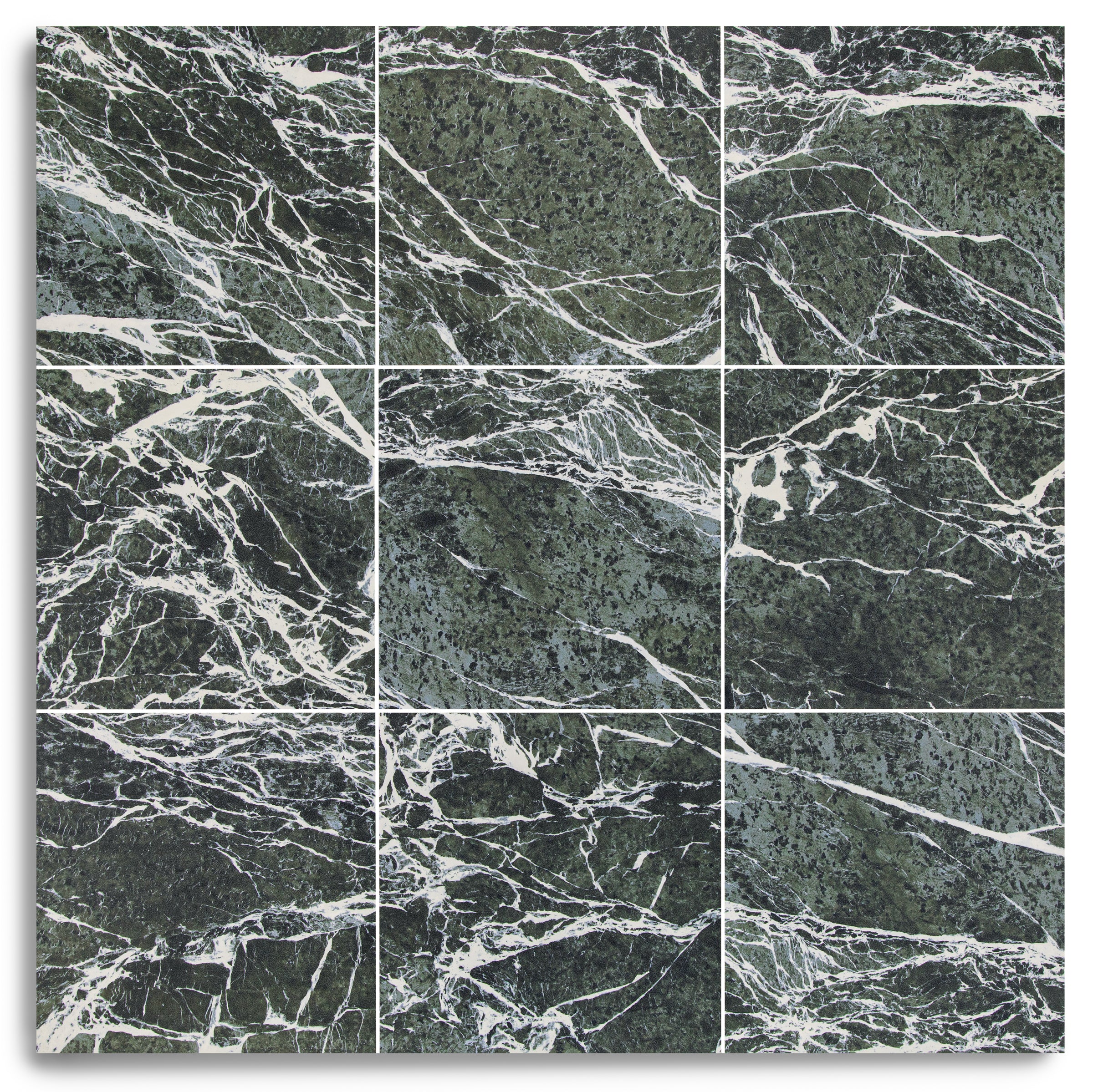 Classico Matte Marble Look Porcelain Tile in green, gray, and white tones from Large Format Tiles collection