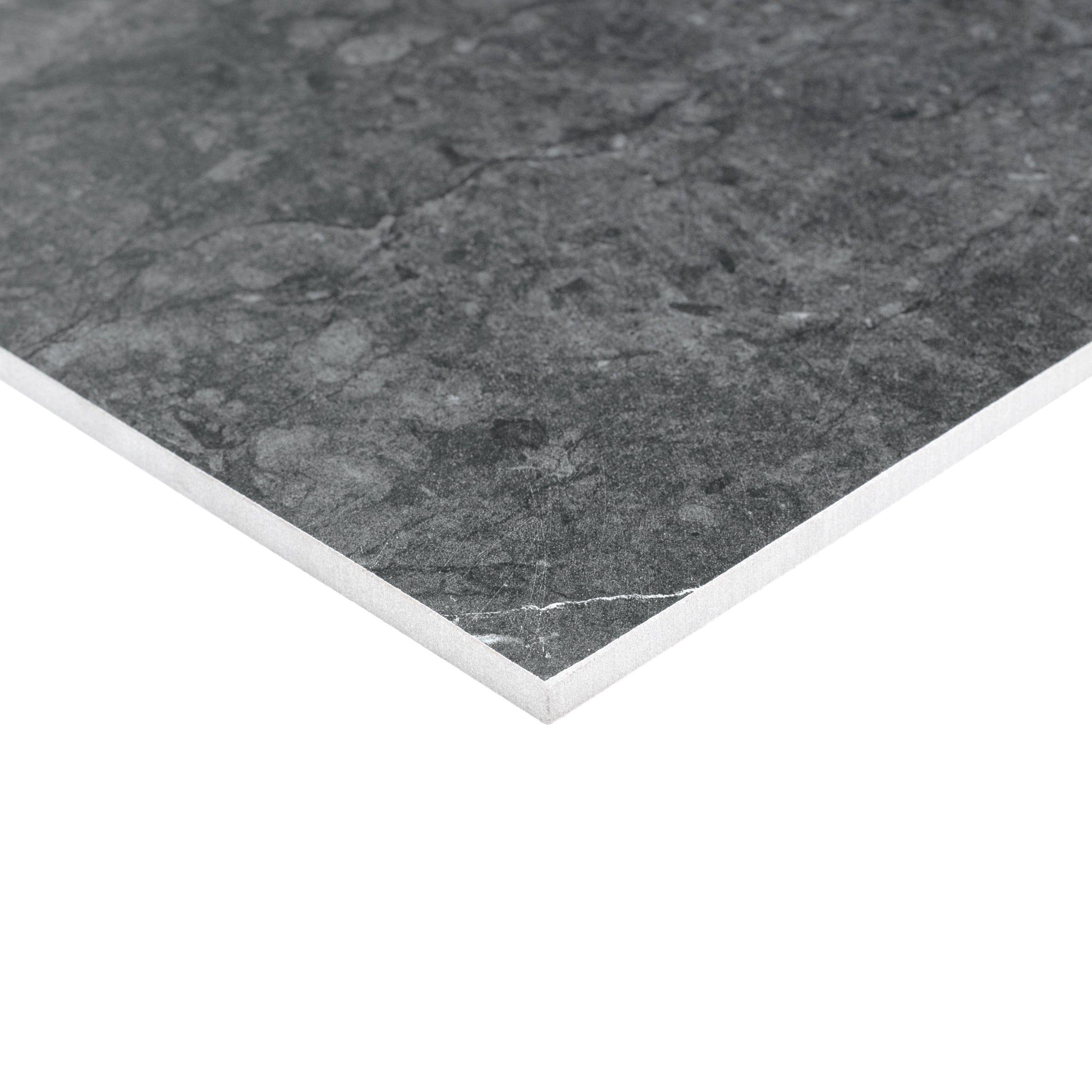Nero Marquina Matte Marble Look Porcelain Tile Sample from Porcelain collection, globally sourced for your imagination