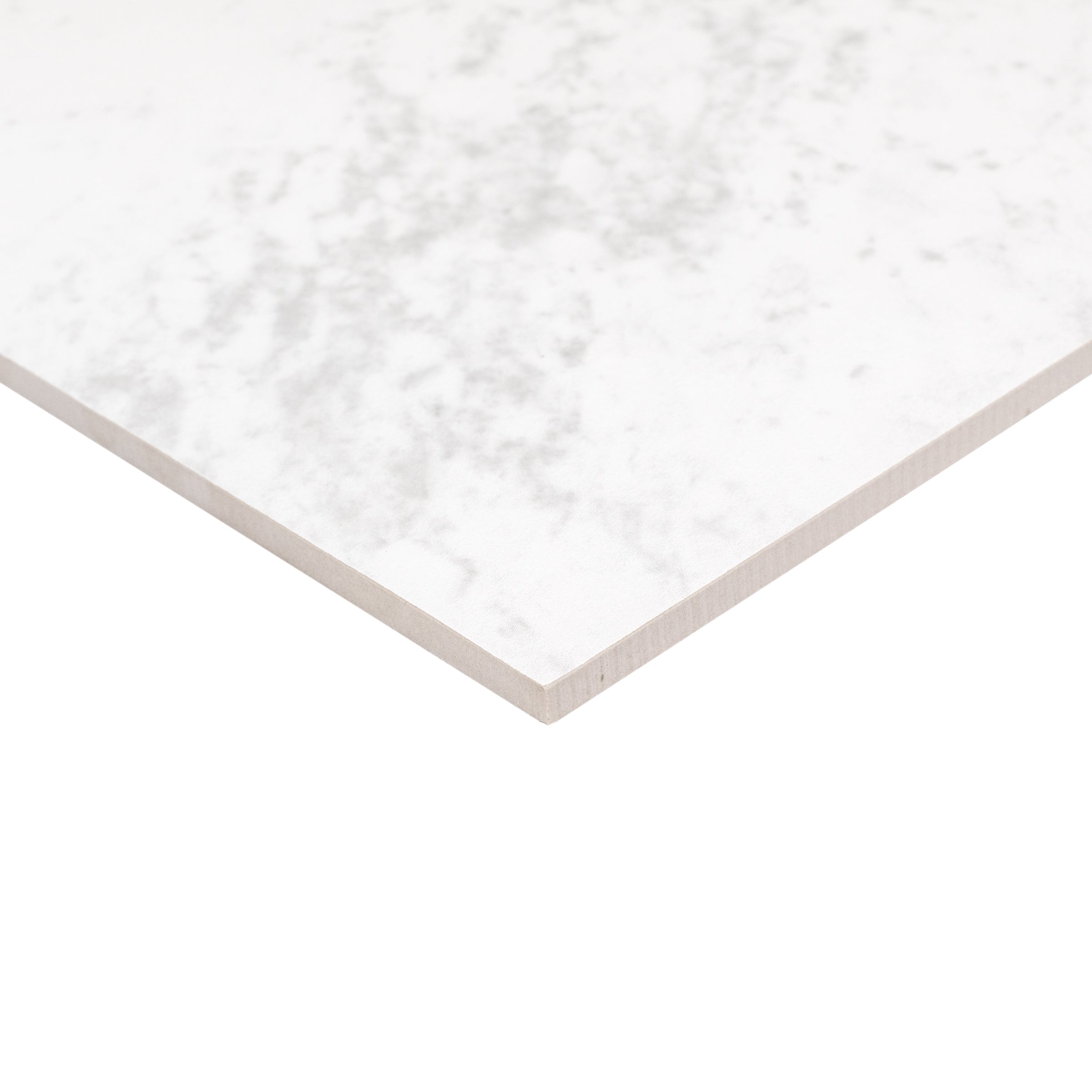 Carrara Matte Marble Look Porcelain Tile Sample from Porcelain collection, globally sourced for your imagination.