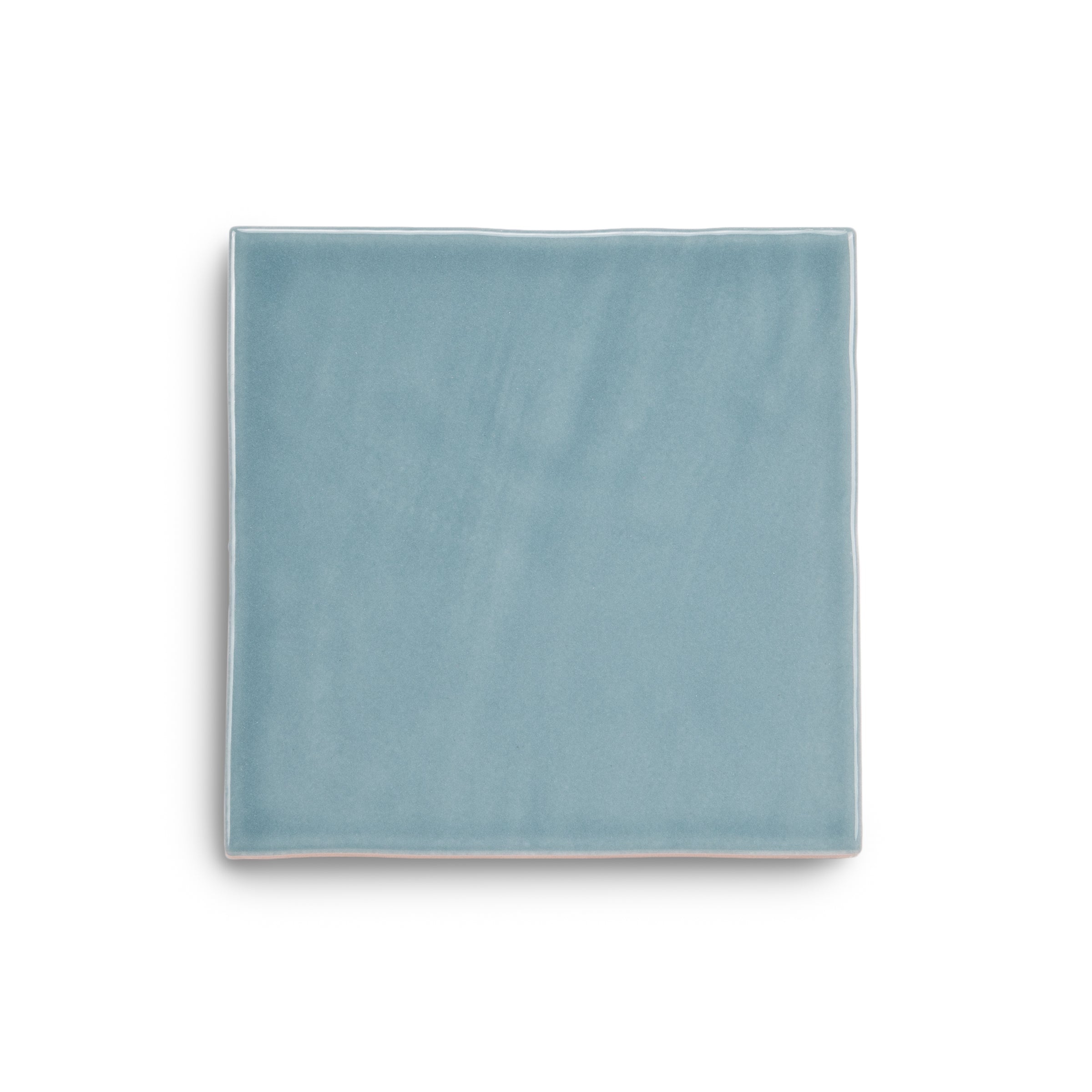 Bluebell Claywork 4x4 Ceramic Tile Sample in soft blue glaze