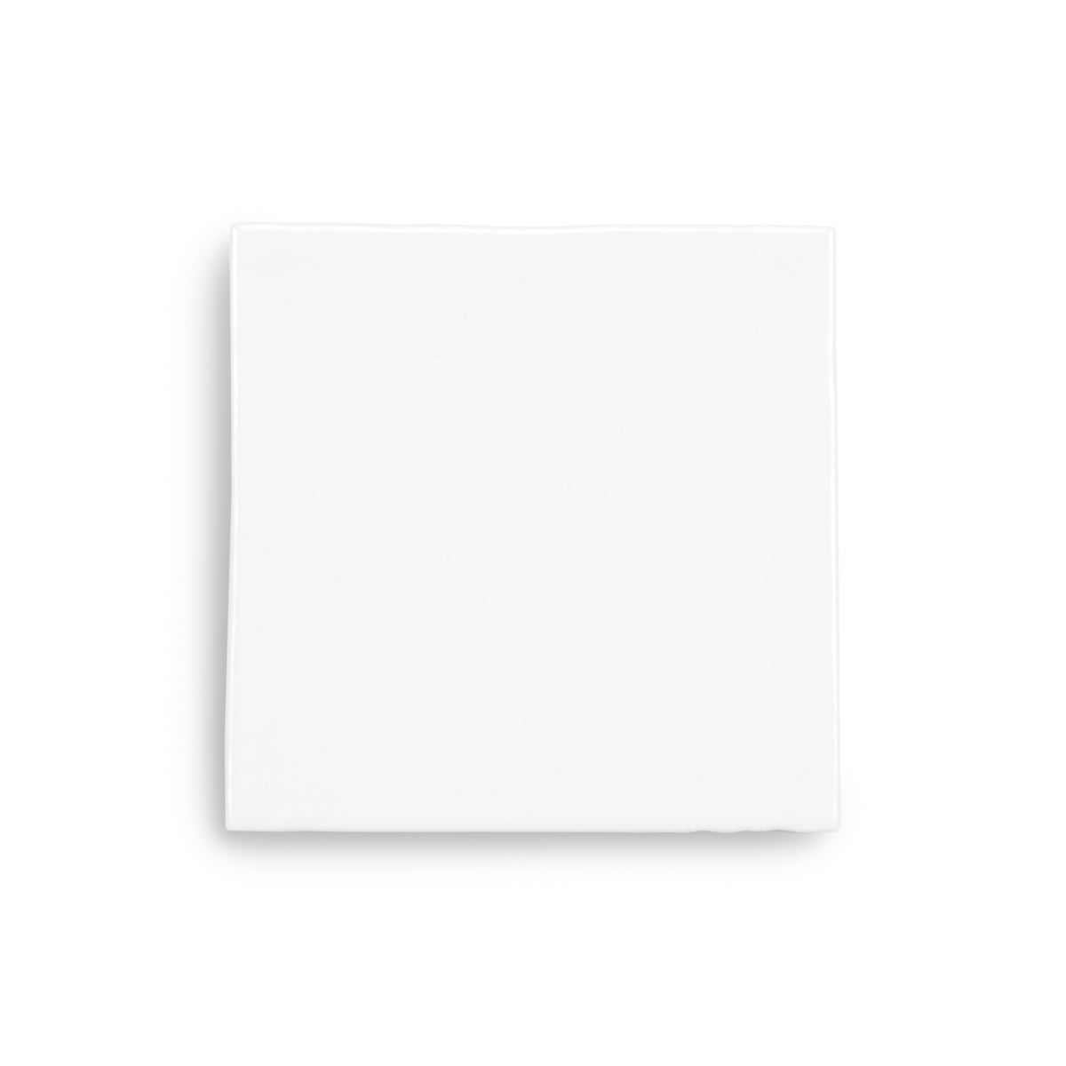 Plume Claywork 4x4 Ceramic Tile Sample in white ceramic tile