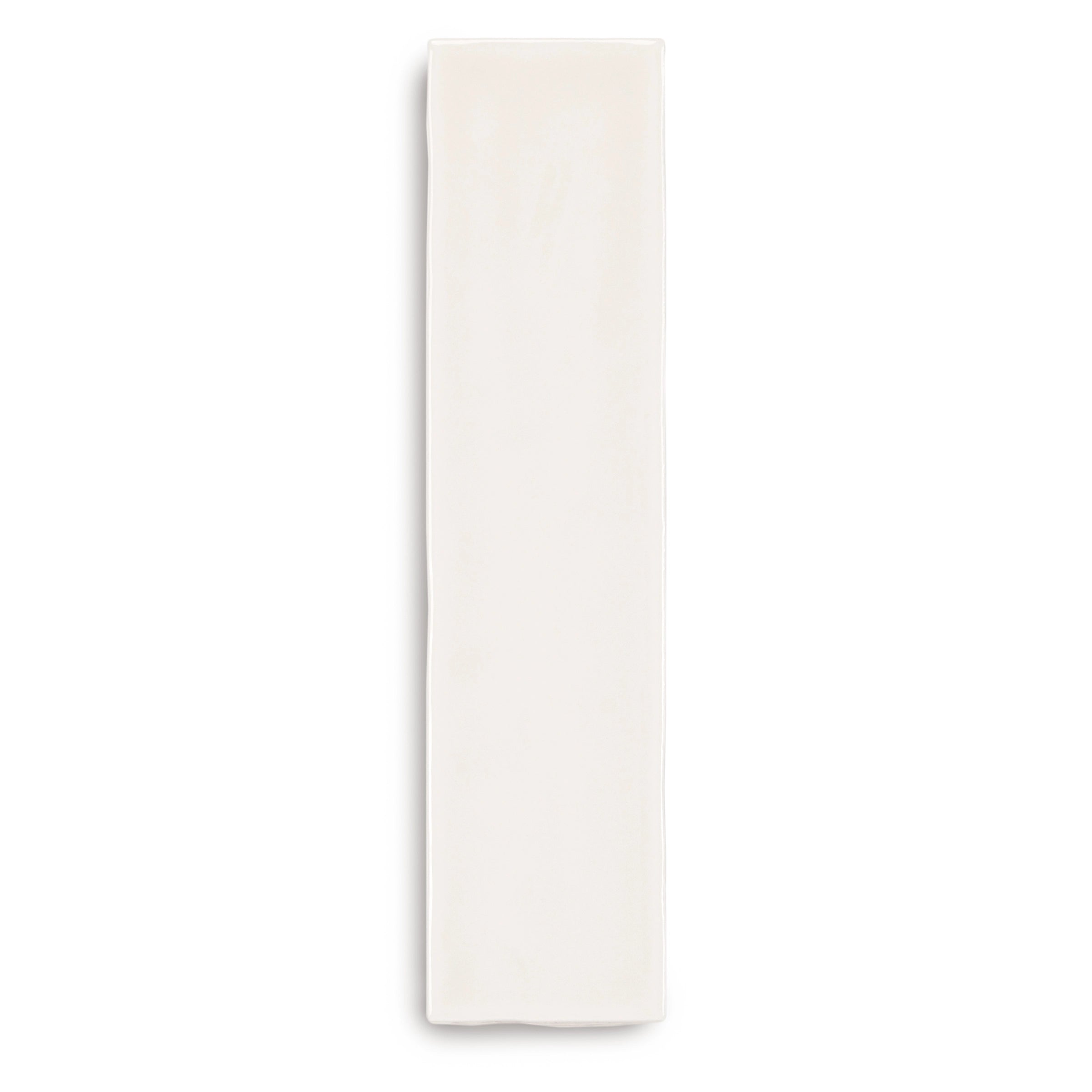 Natural Claywork 2x8 Ceramic Tile Sample in white, part of Ceramic, SAMPLES ONLY collections by Reno Source.