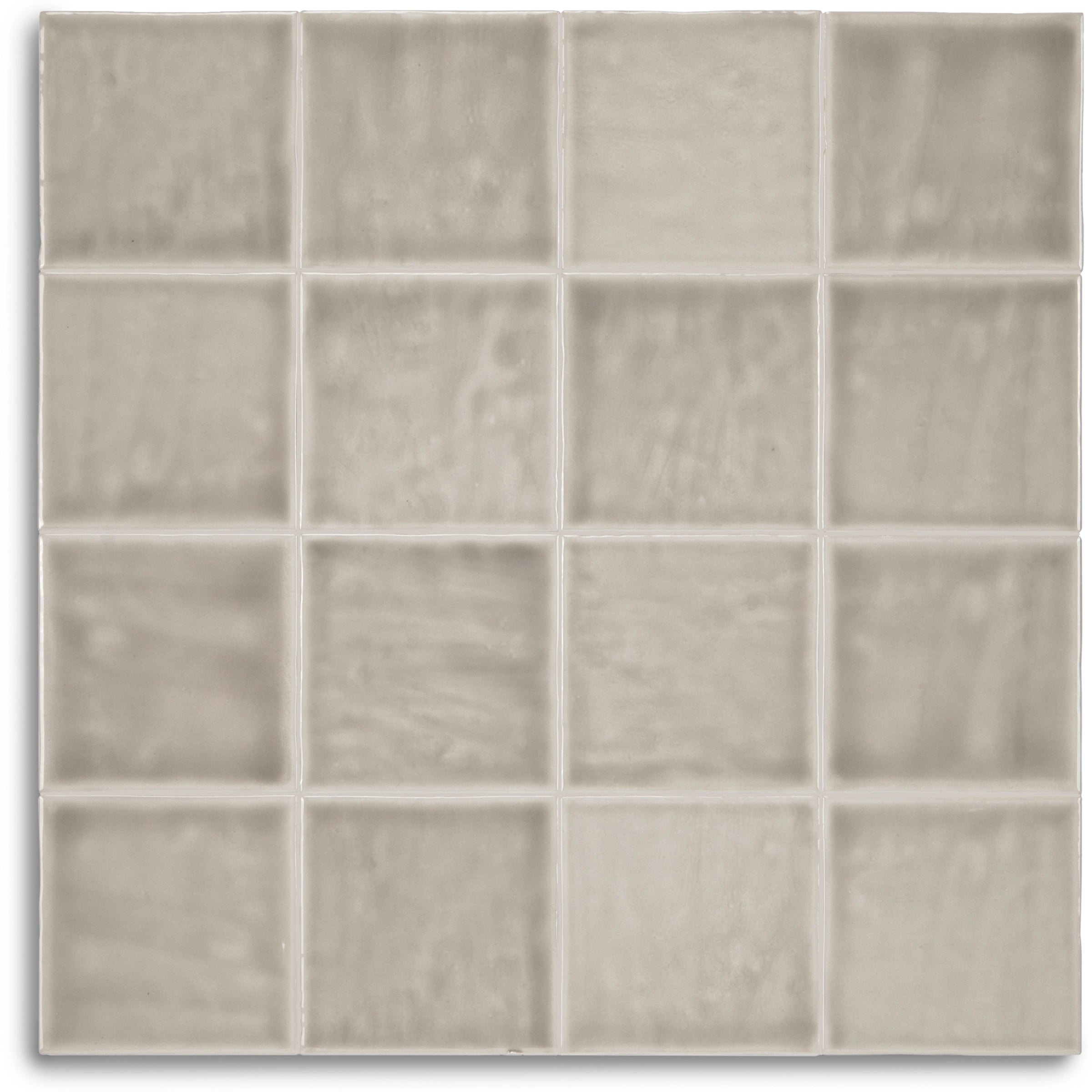 Claywork Glossy Ceramic Tile in soft gray tones showcasing small format tiles from Claywork Ceramic Tile Collection and New Arrivals