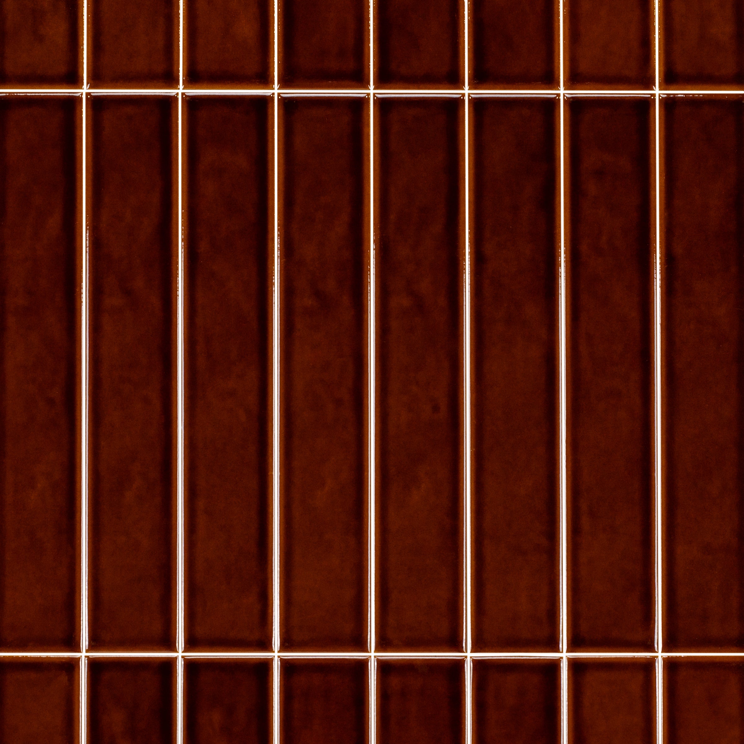 Marlowe Glossy Ceramic Tile in deep burgundy with high gloss finish from Marlowe Ceramic Tiles and Small Format Tiles collections