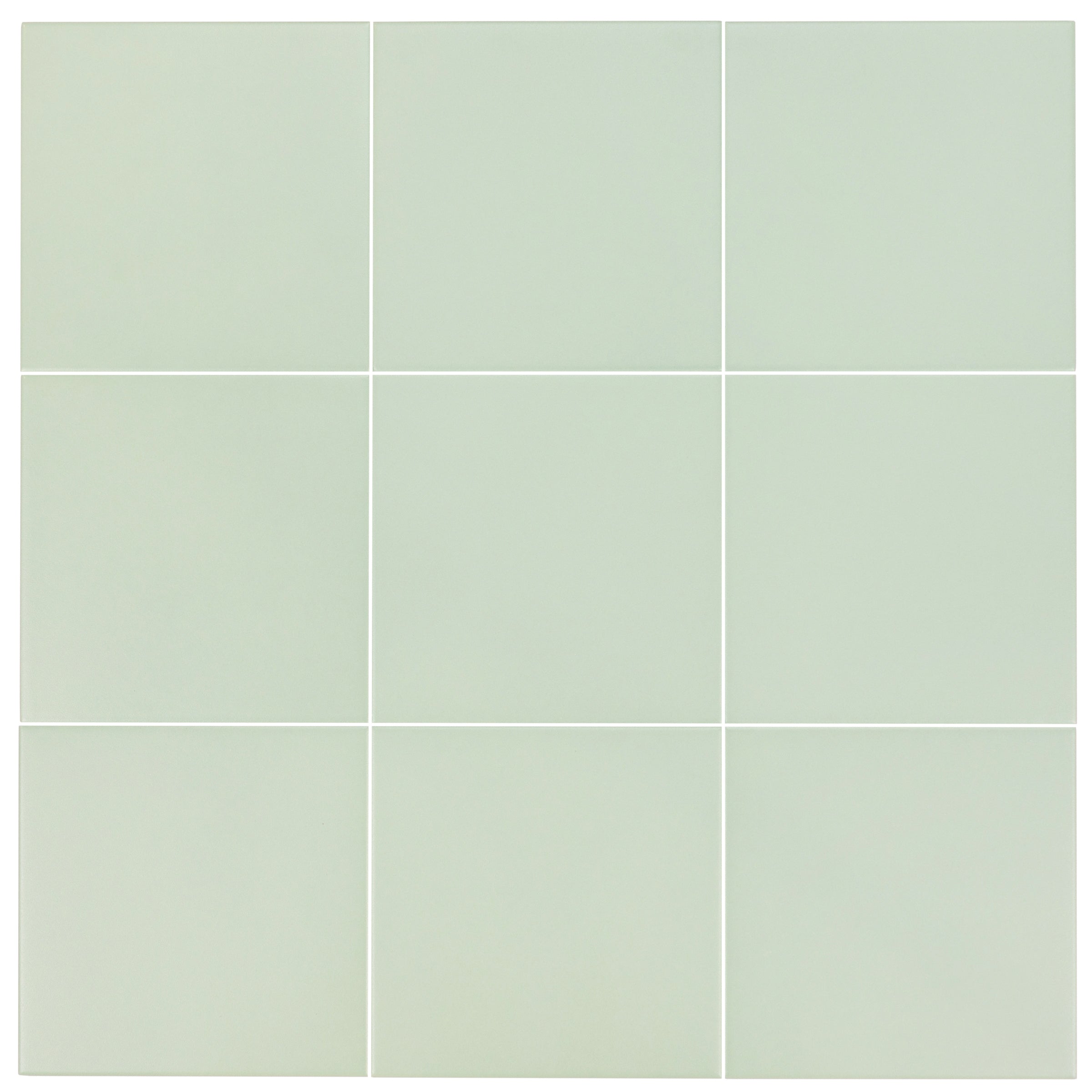 Colorblock Porcelain Tile in matte mint green with subtle checkered pattern from Small Format Tiles New Arrivals collection