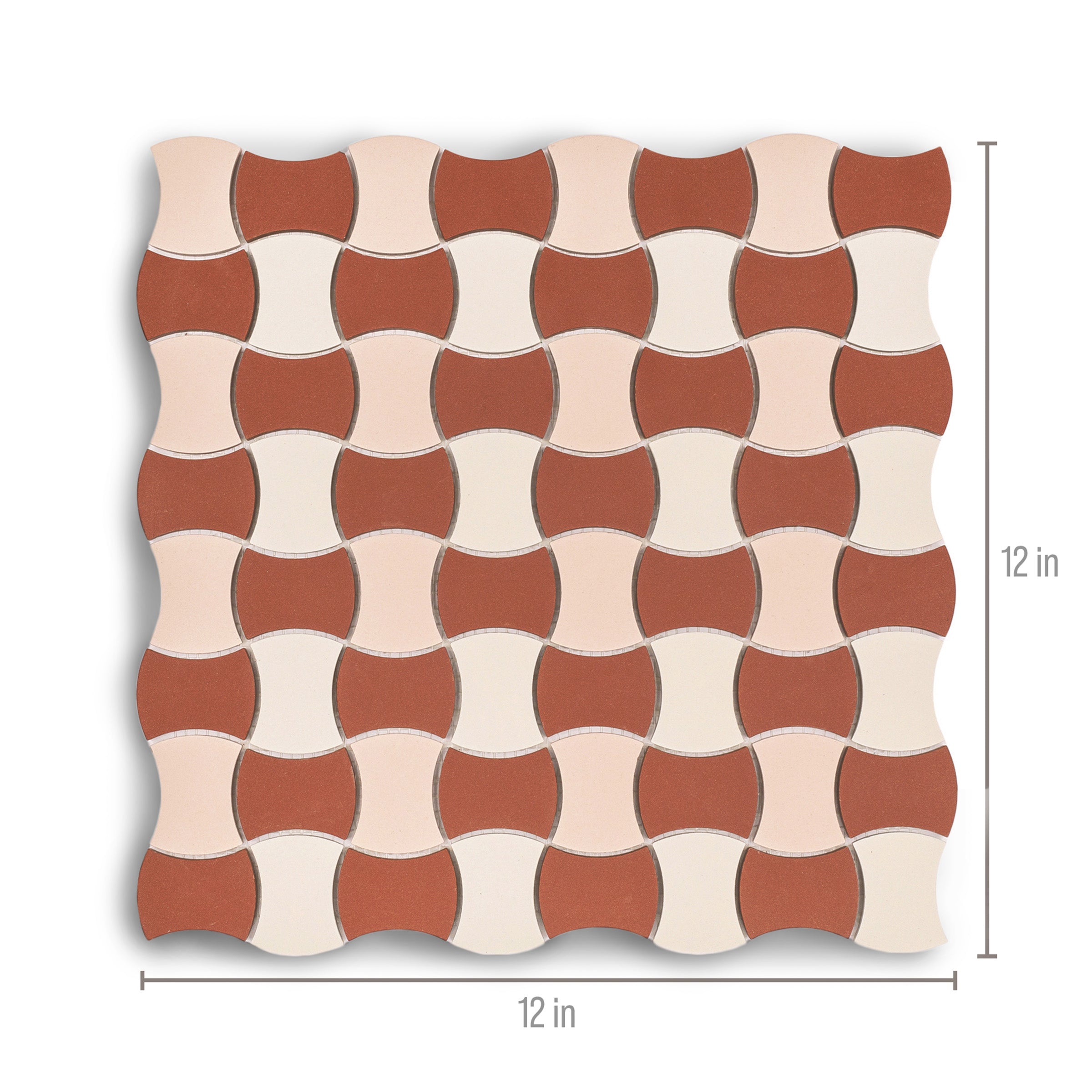 Cotto Cream Pink Forma Butterfly Porcelain Mosaic