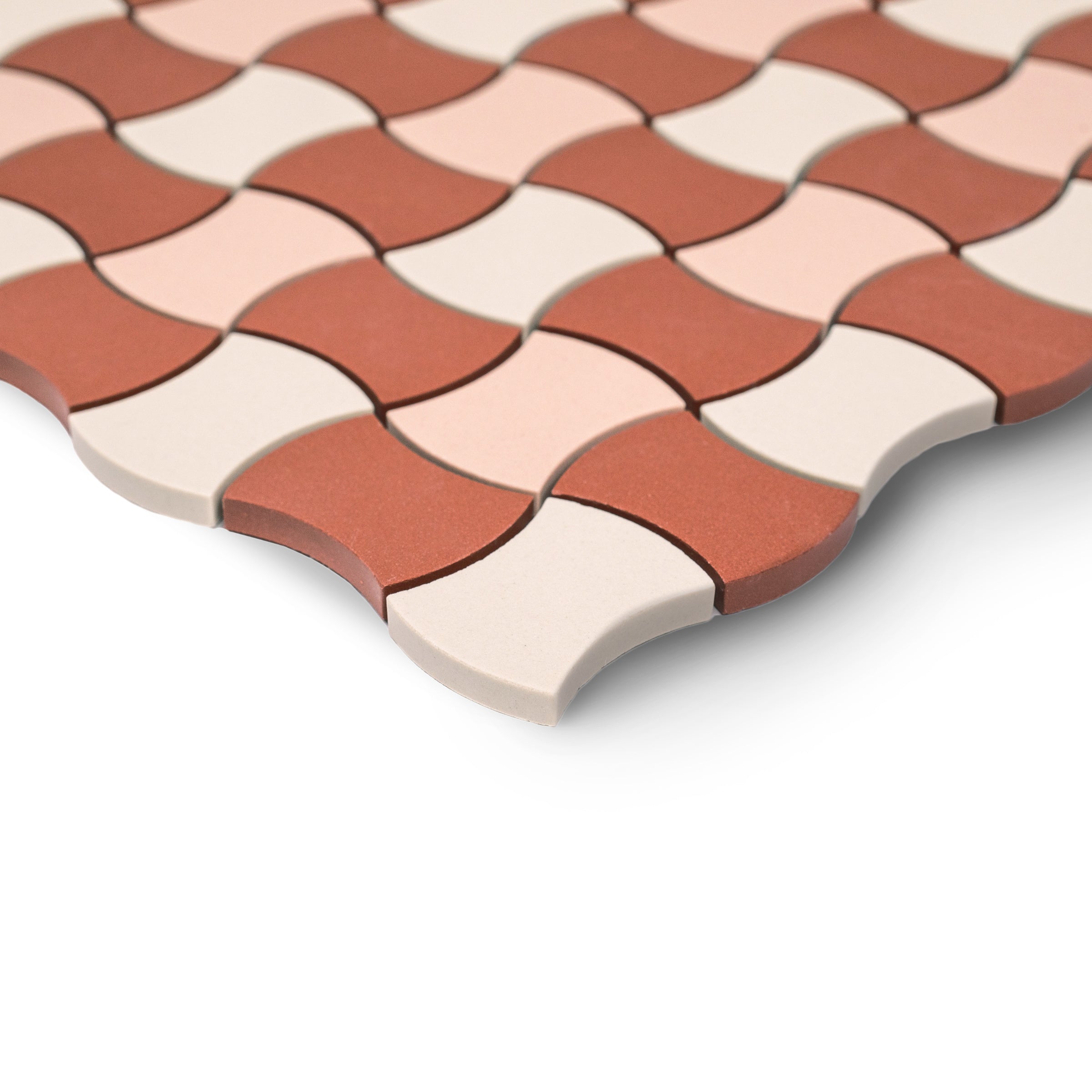 Cotto Cream Pink Forma Butterfly Porcelain Mosaic