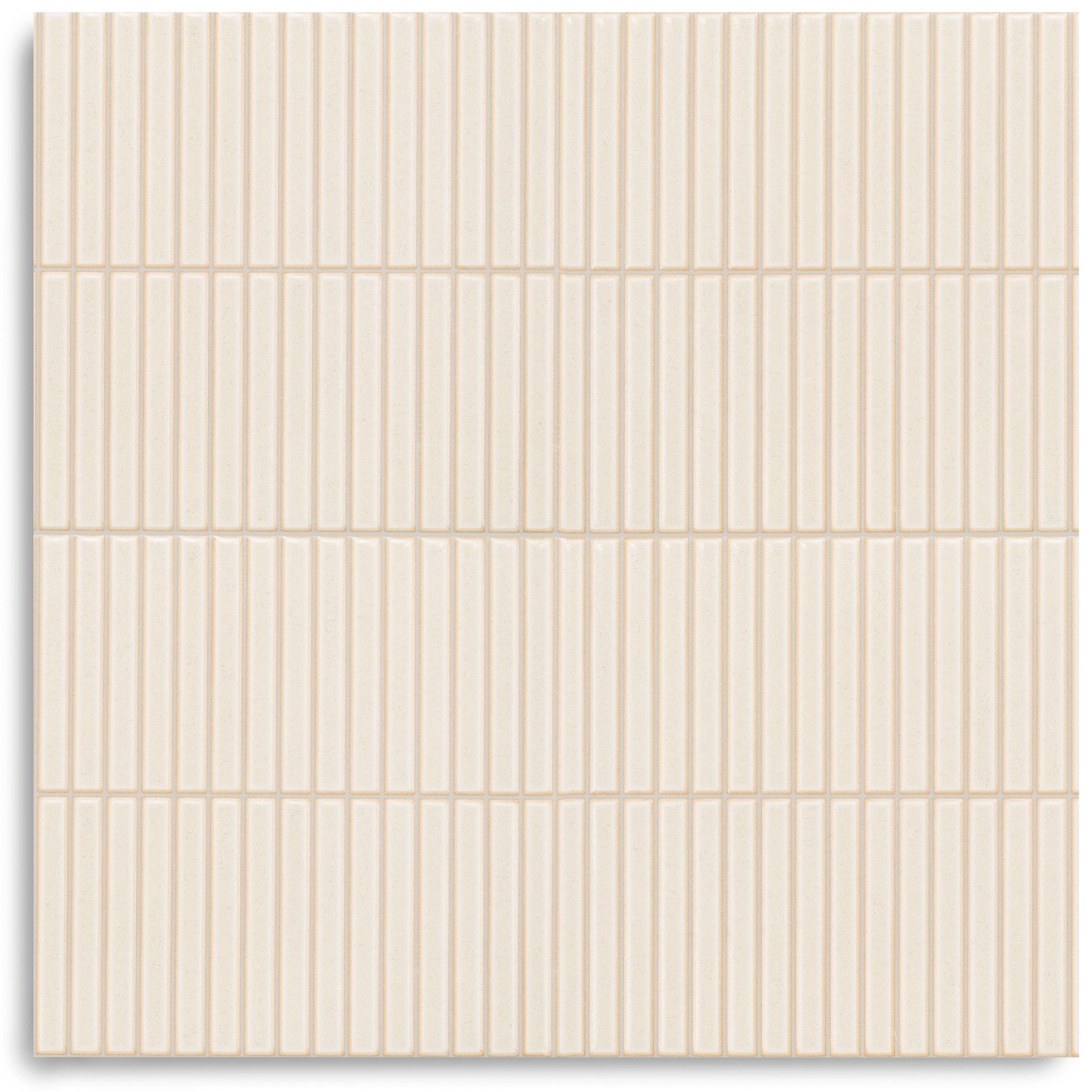 Cream 12x24 3D Gloss Porcelain Tile with beige vertical ribbed texture from Large Format Tiles, Porcelain, Pottery collections