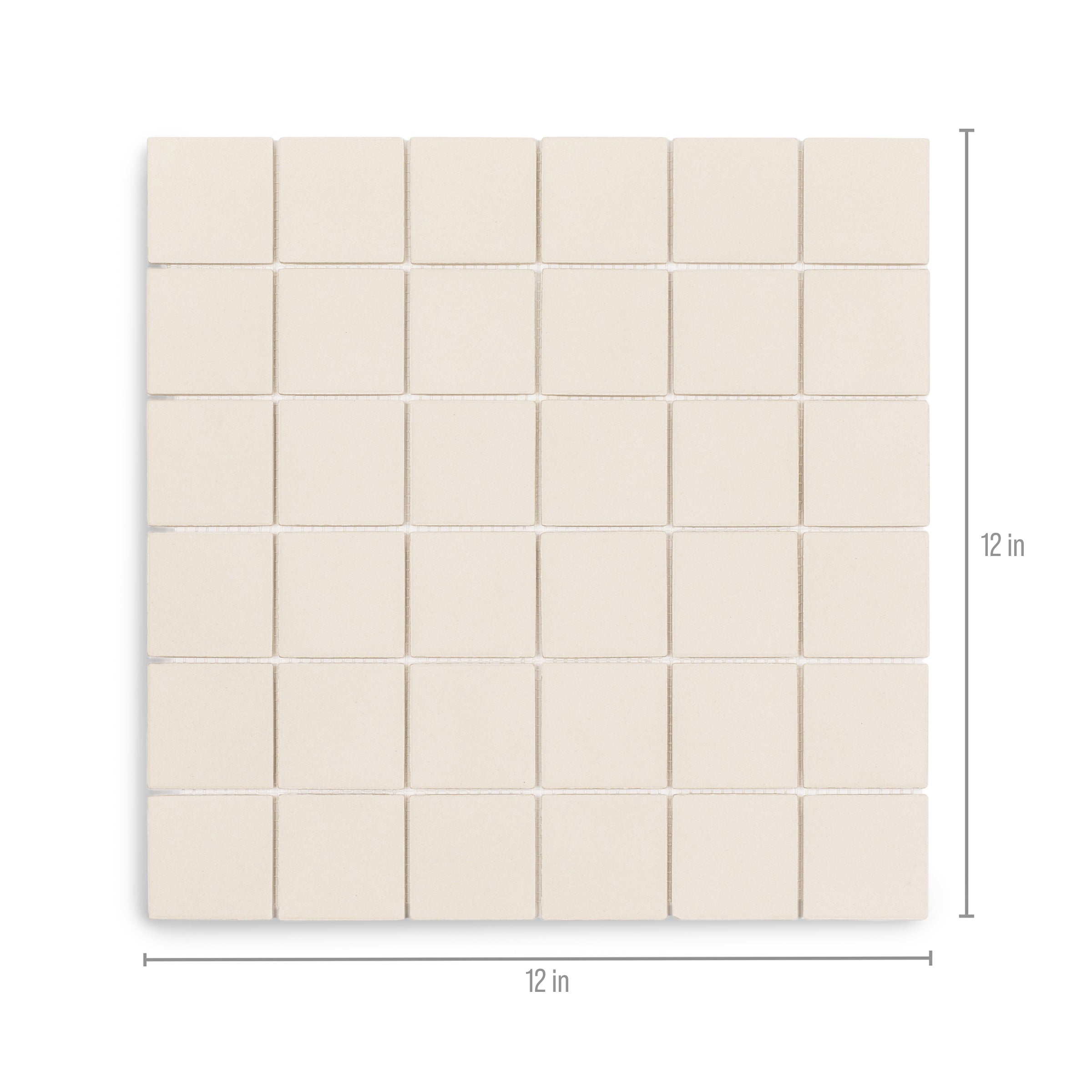 Cream 2x2 Forma Porcelain Mosaic