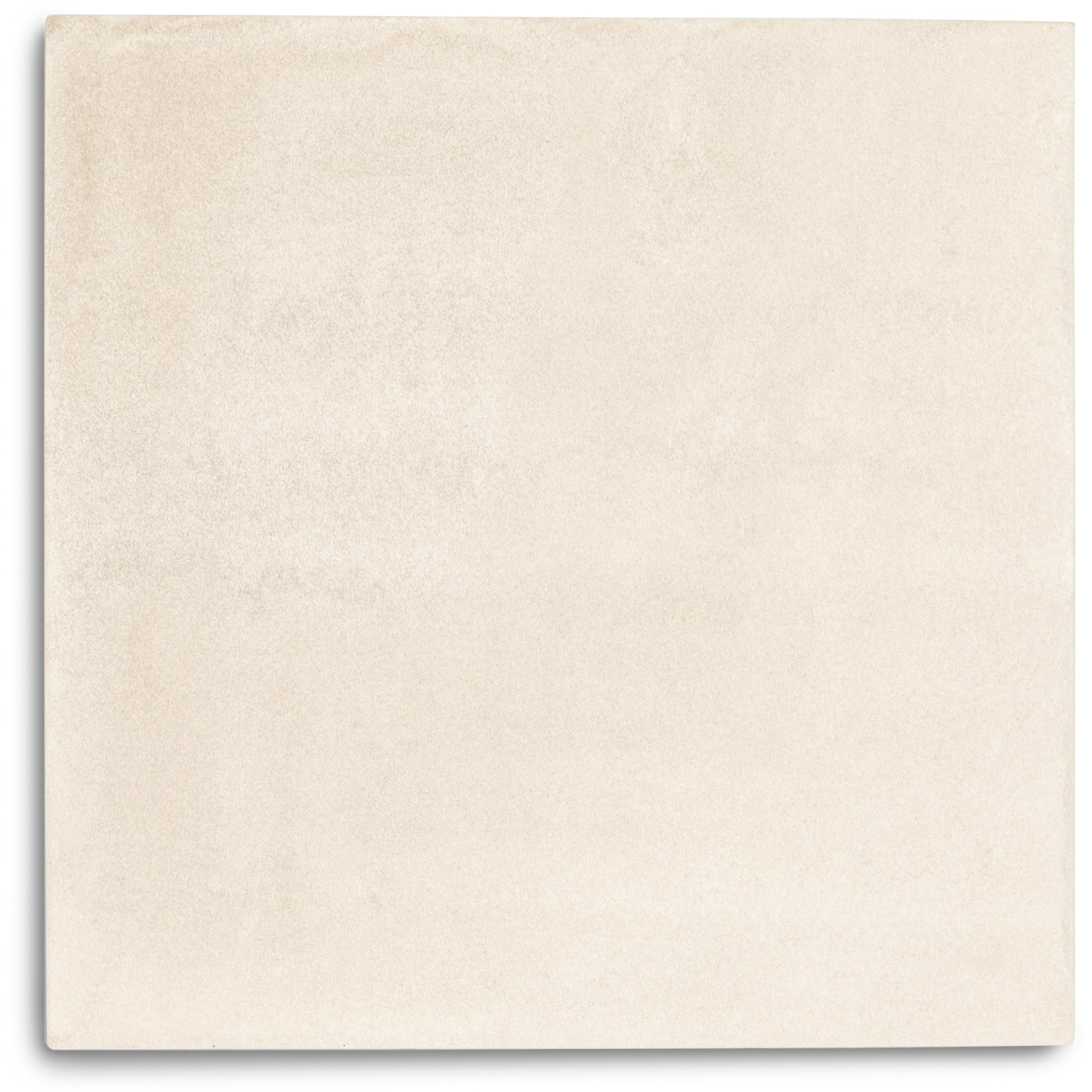 Beige large format ceramic tile with subtle texture and natural stone appearance on white background
