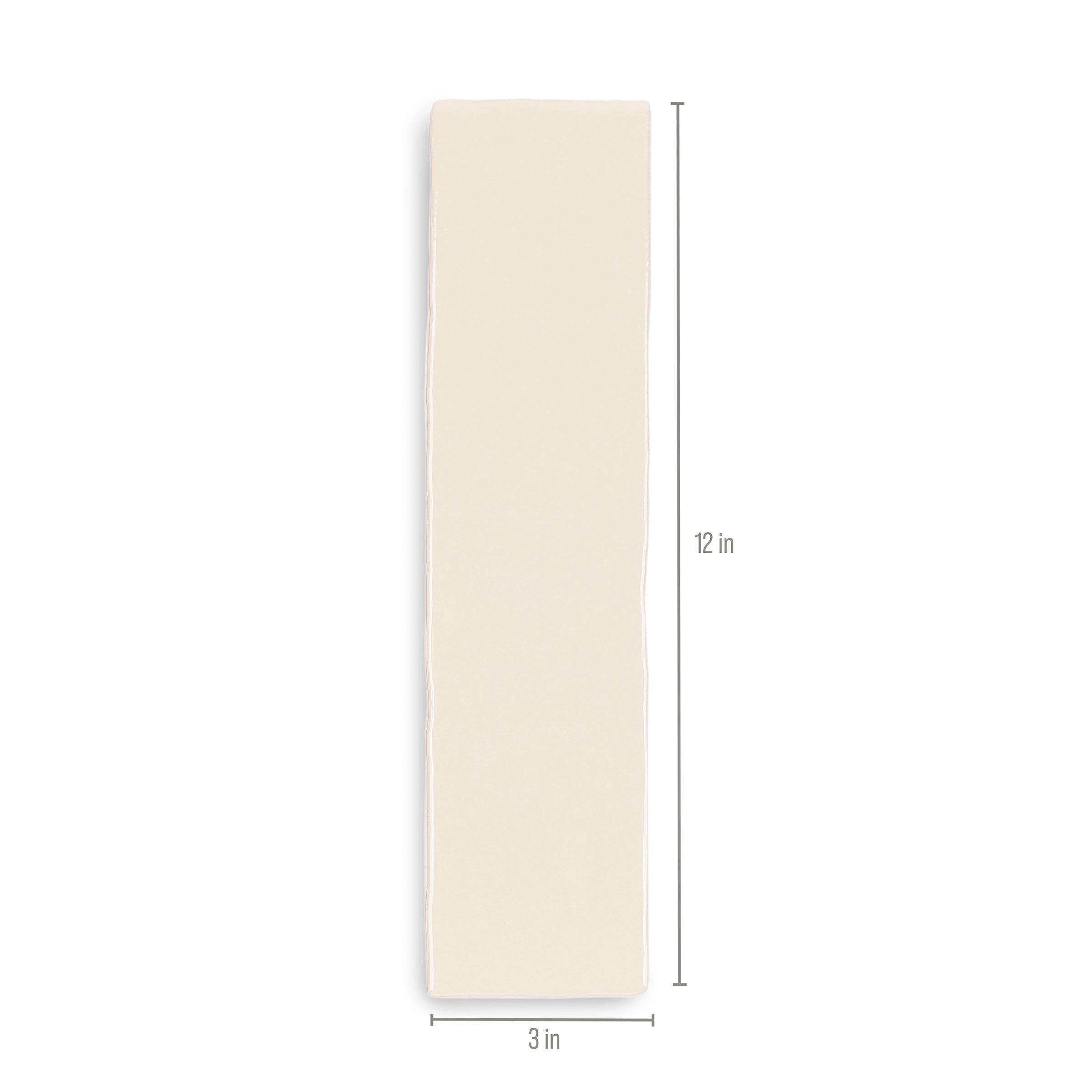 Dark White 3x12 Glossy Ceramic Tile