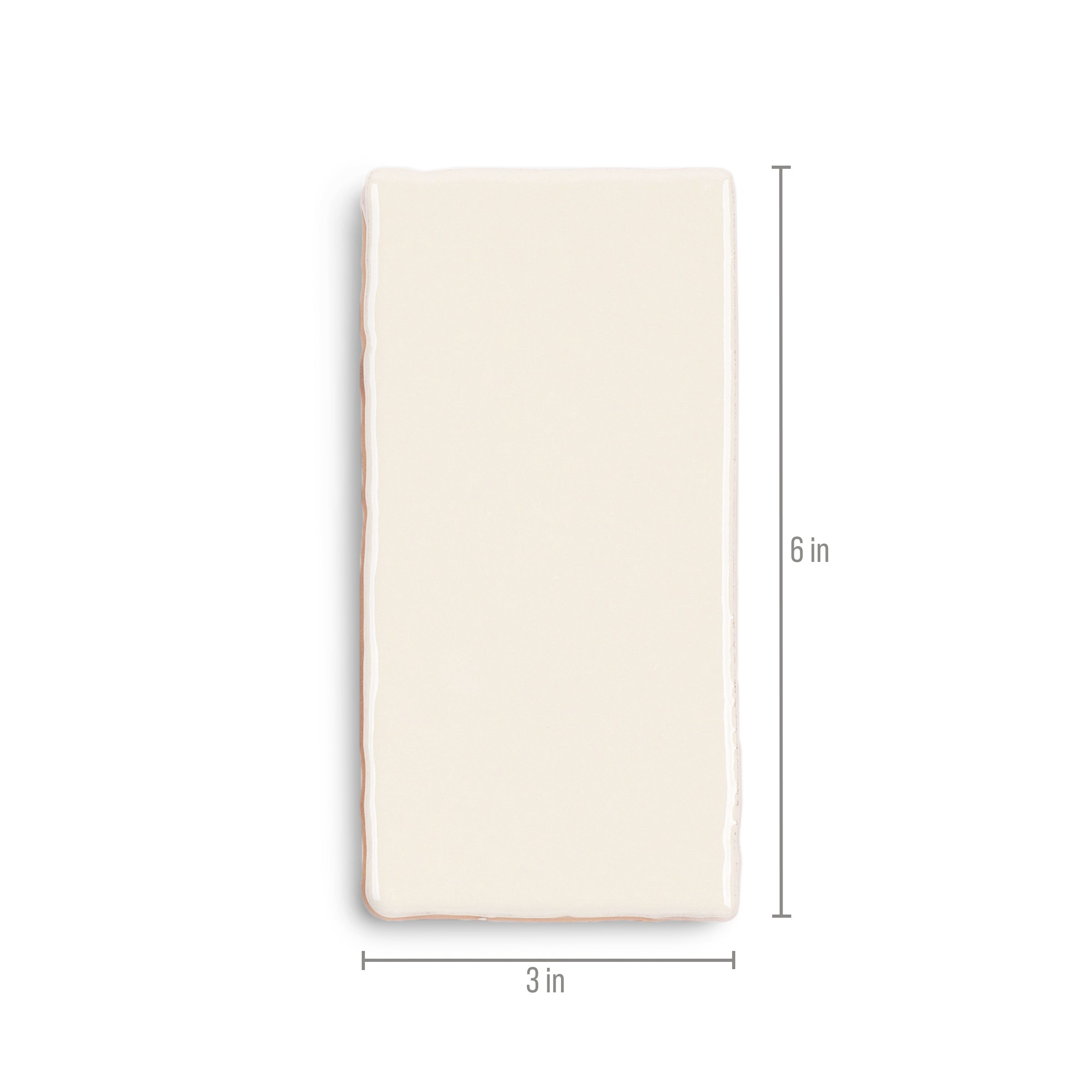 Dark White 3x6 Glossy Ceramic Tile