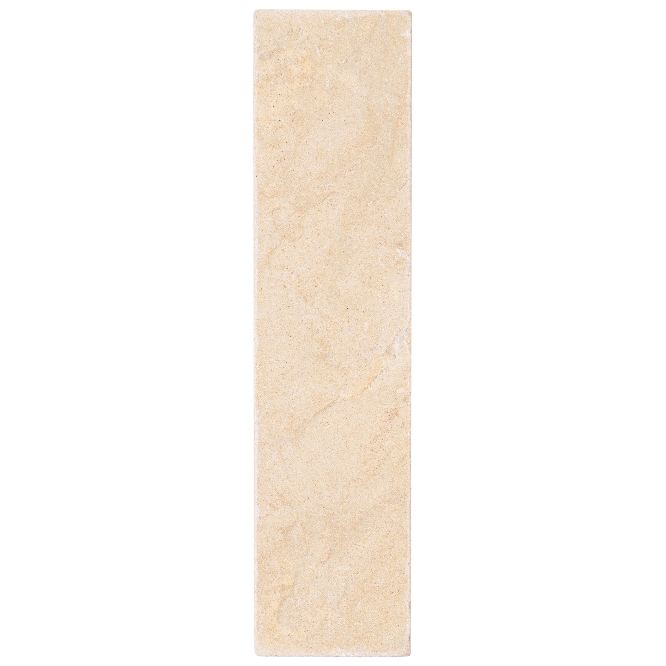 Desert Tea 2x8 Tumbled Stone Tile Sample in warm beige, part of SAMPLES ONLY collection, ceramic tile from Reno Source.