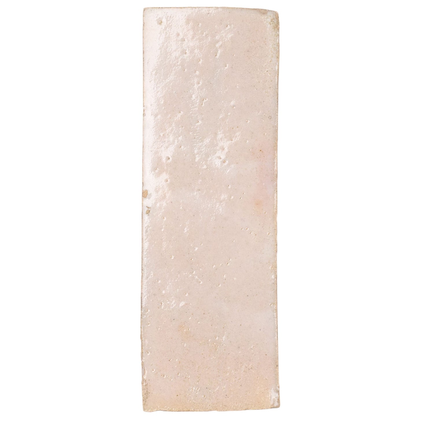 Ecru 2x6 Glazed Zellige Tile Sample in ceramic from SAMPLES ONLY collection, globally sourced for your imagination