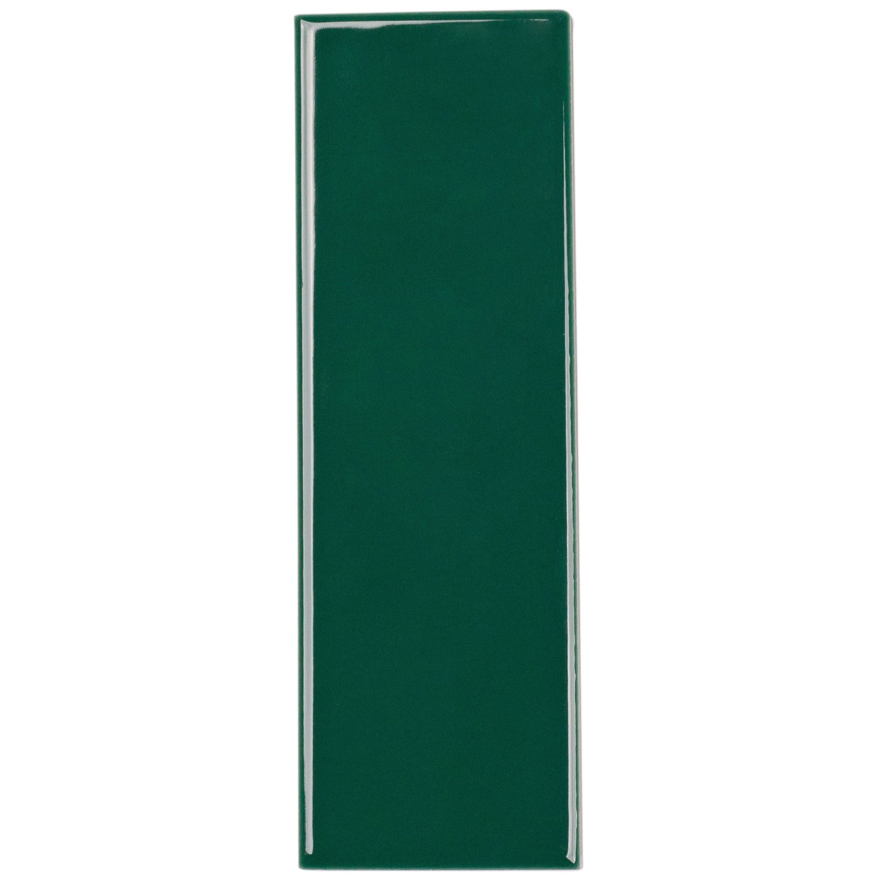 Emerald 2x6 Gloss Porcelain Tile Sample in rich green from Porcelain collection, perfect for design-oriented flooring projects