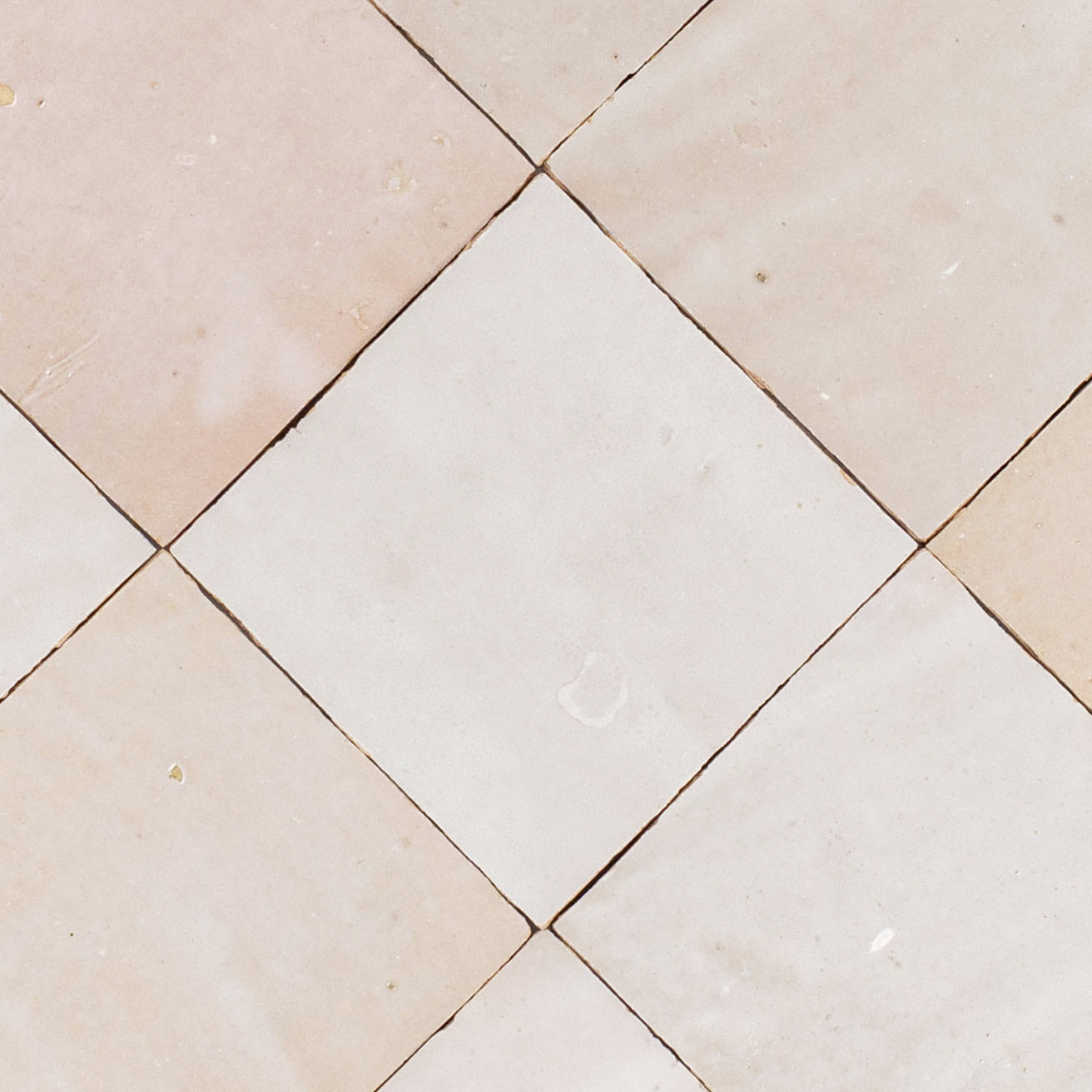 Ecru Glazed Zellige Tile in beige terracotta from Small Format Tiles, Handmade Moroccan Zellige Tiles, New Arrivals, GREY collections