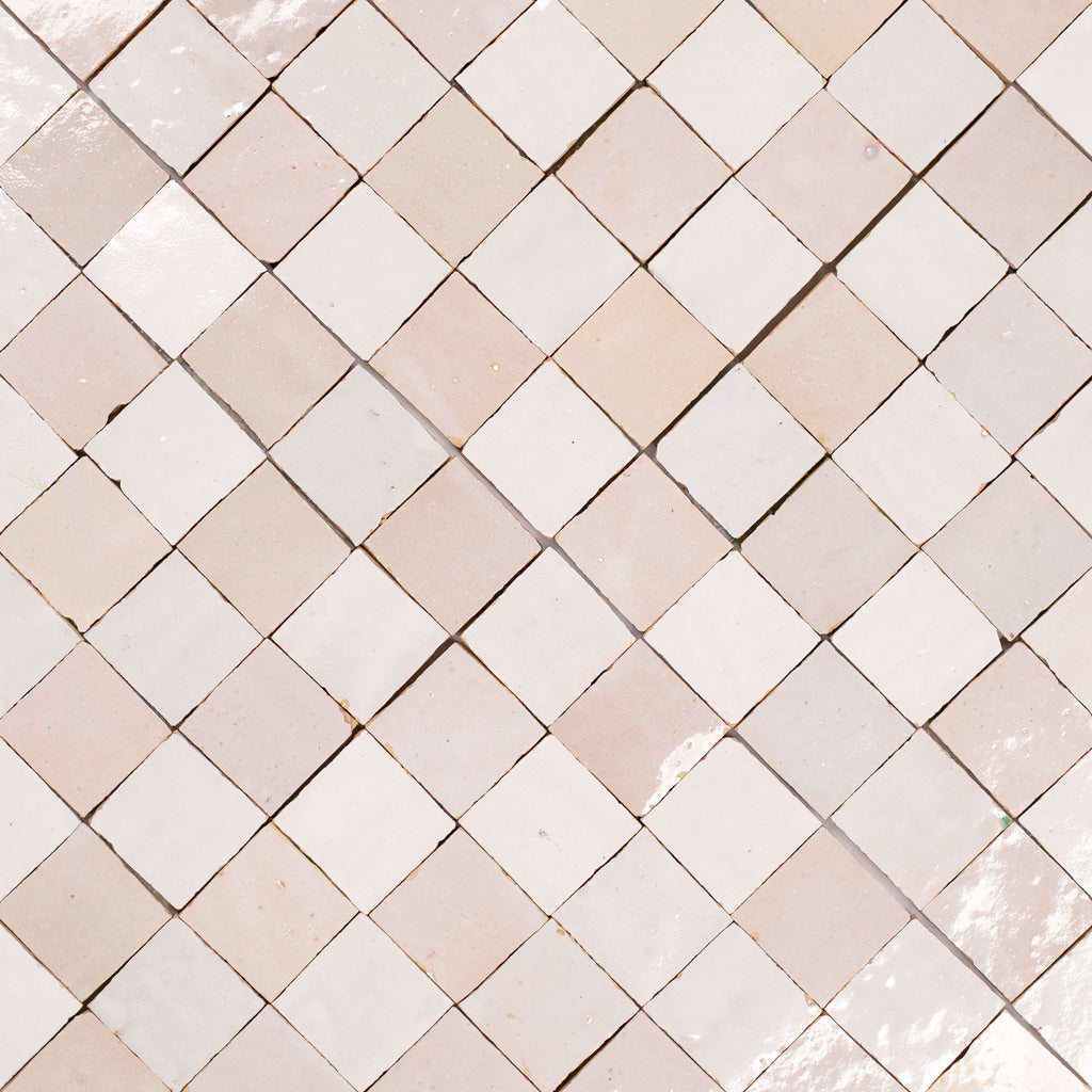 White & Ecru 2x2 Zellige Checkerboard Mosaic – Reno Source