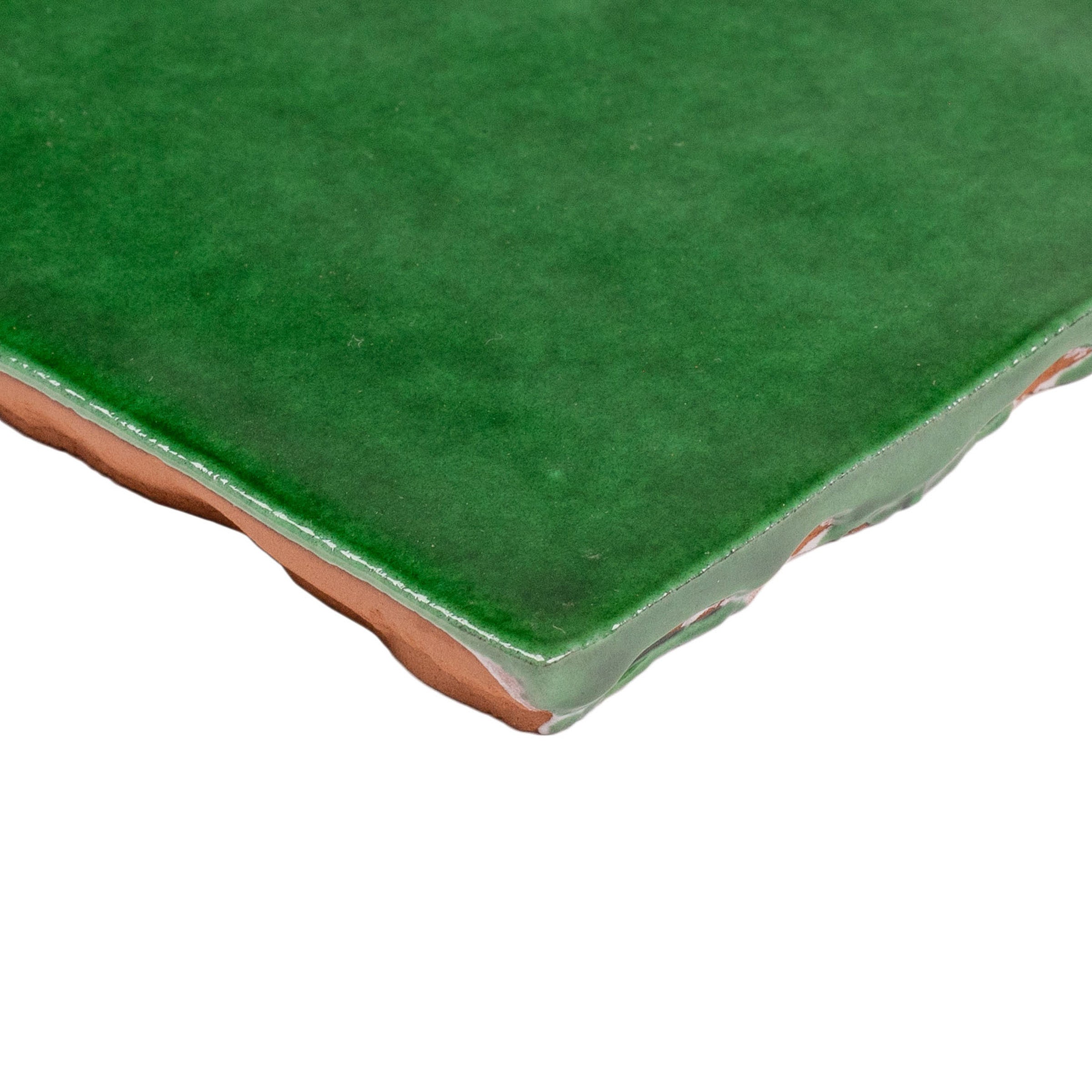 Emerald Glossy Ceramic Tile in green with rich handcrafted glaze from Small Format Tiles, Zel Glazed Ceramic Tiles, and New Arrivals