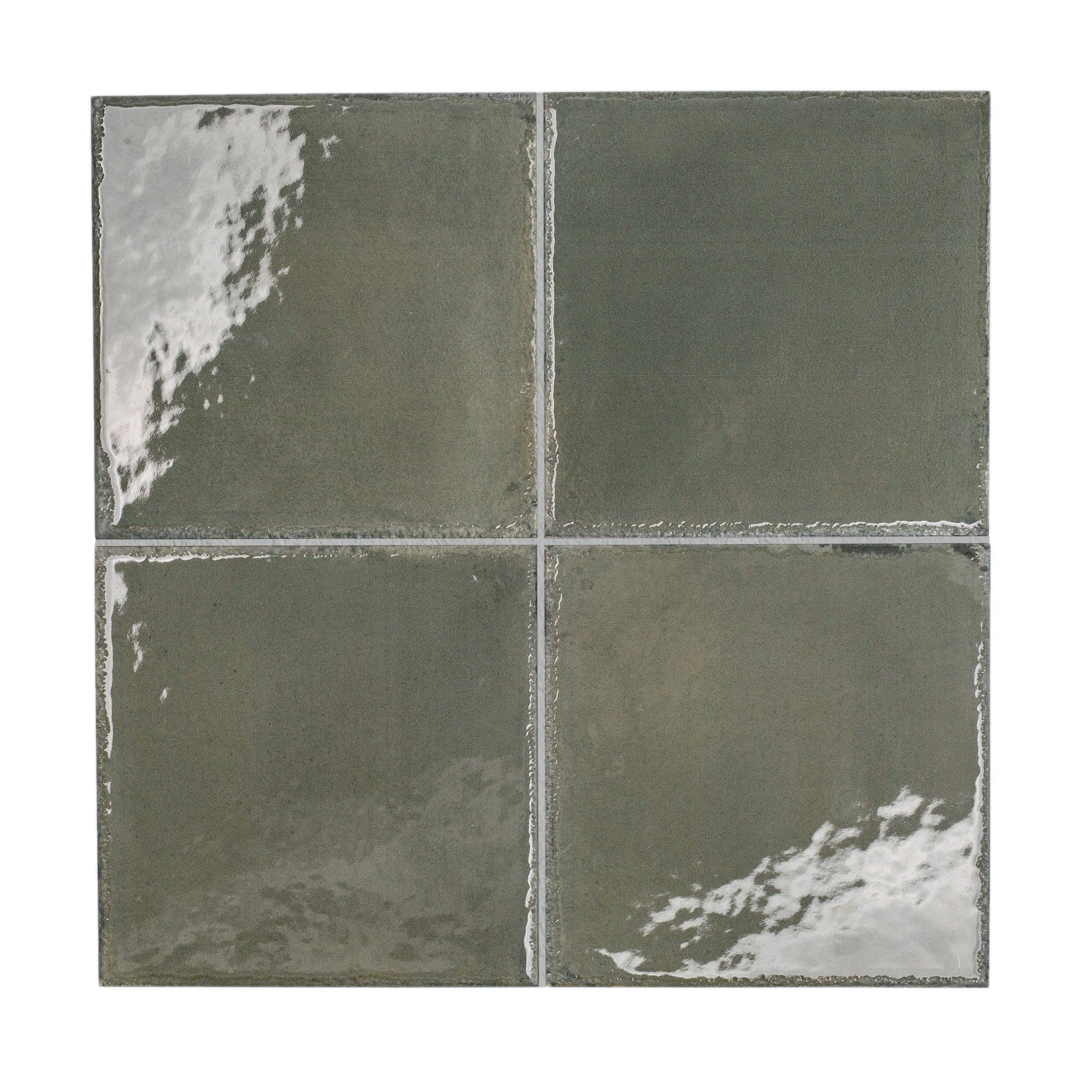 Fern Gloss Porcelain Tile in green with a luminous glazed finish from Small Format Tiles, Artifacts Porcelain Tile collections