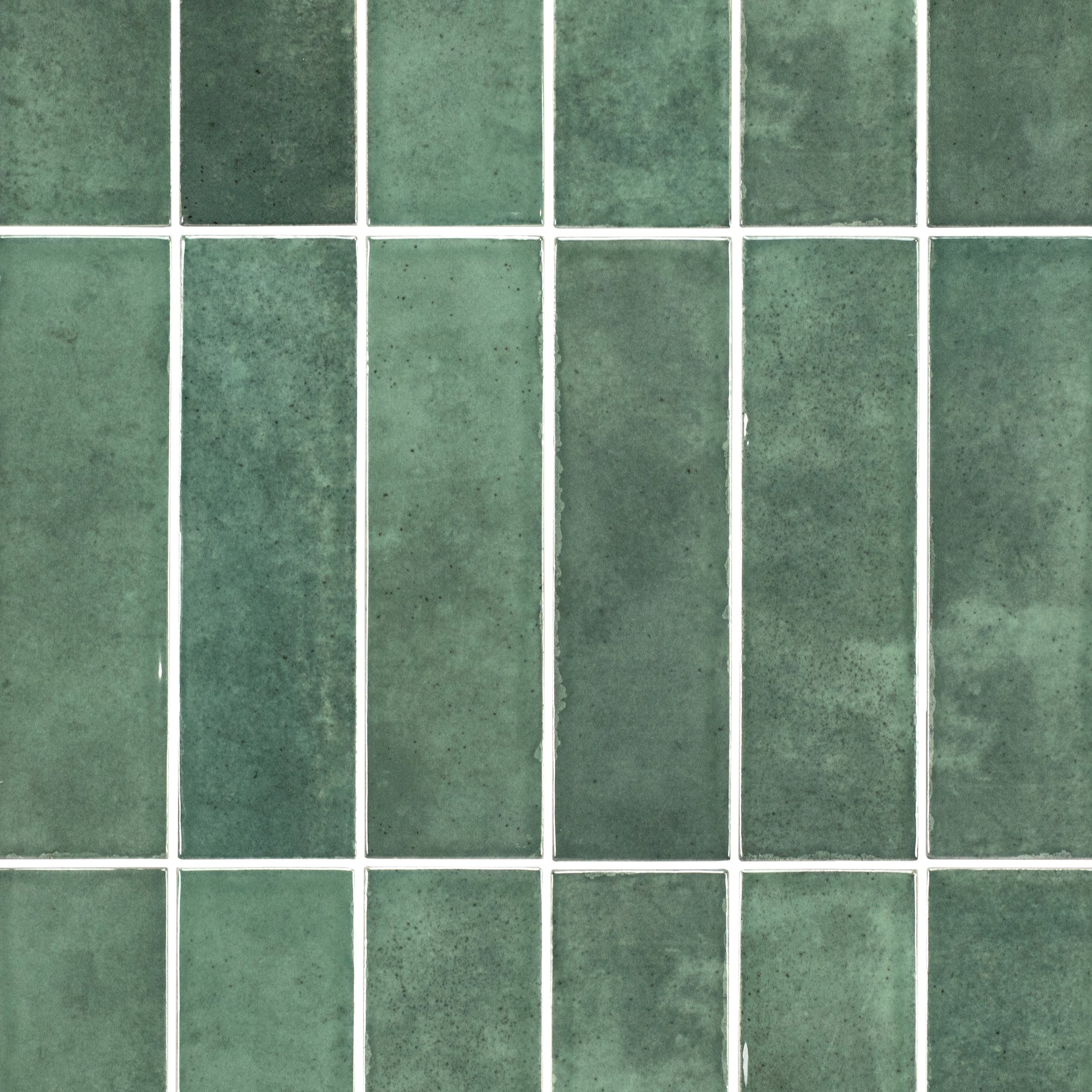 Shallow Glossy Porcelain Tile in green with striped pattern from Small Format Tiles, Porcelain, New Arrivals, GREY collections