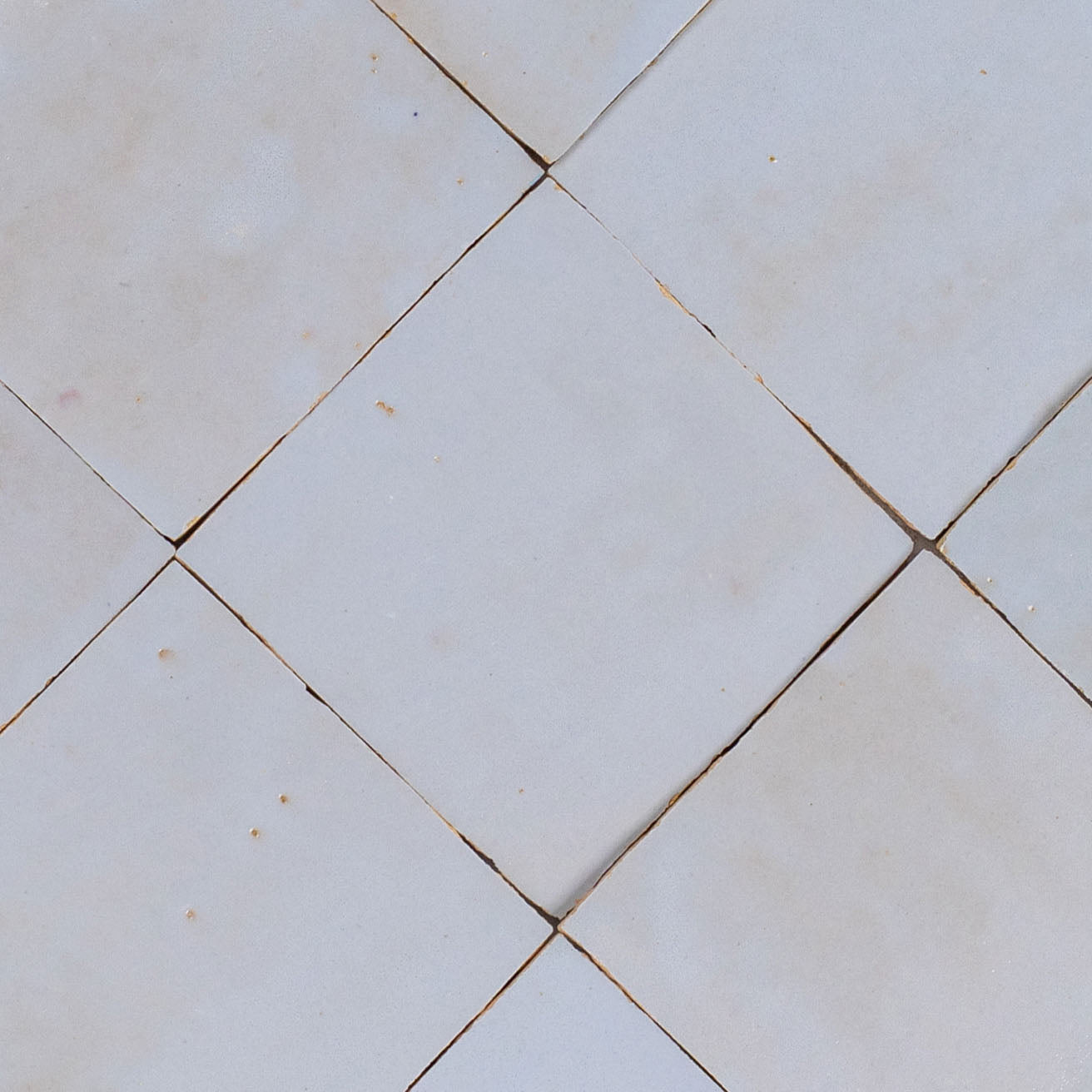 Glacier Glazed Zellige Tile in gray and blue terracotta with subtle icy glaze, Small Format Tiles, Handmade Moroccan Zellige Tiles