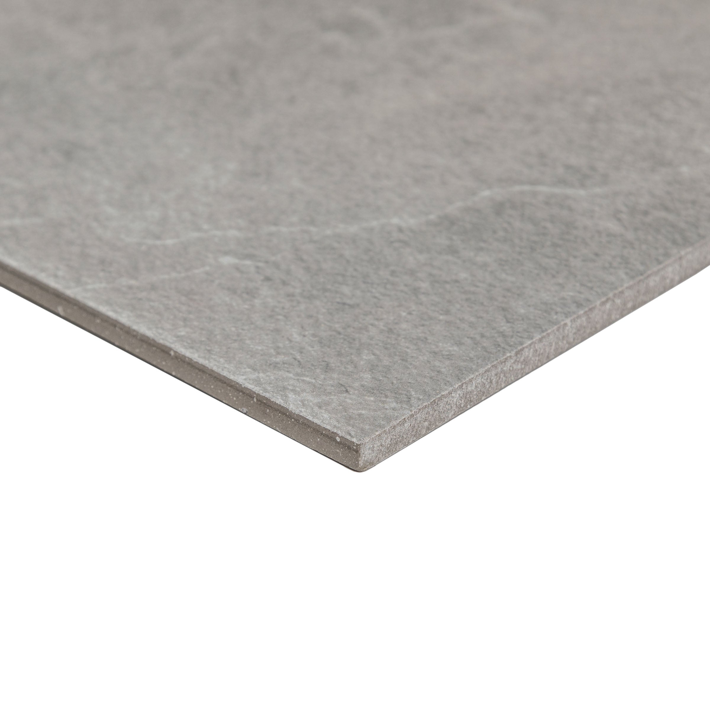 Grey Slate Look Porcelain Tile Sample showcasing a textured porcelain tile, part of Porcelain and SAMPLES ONLY collections.