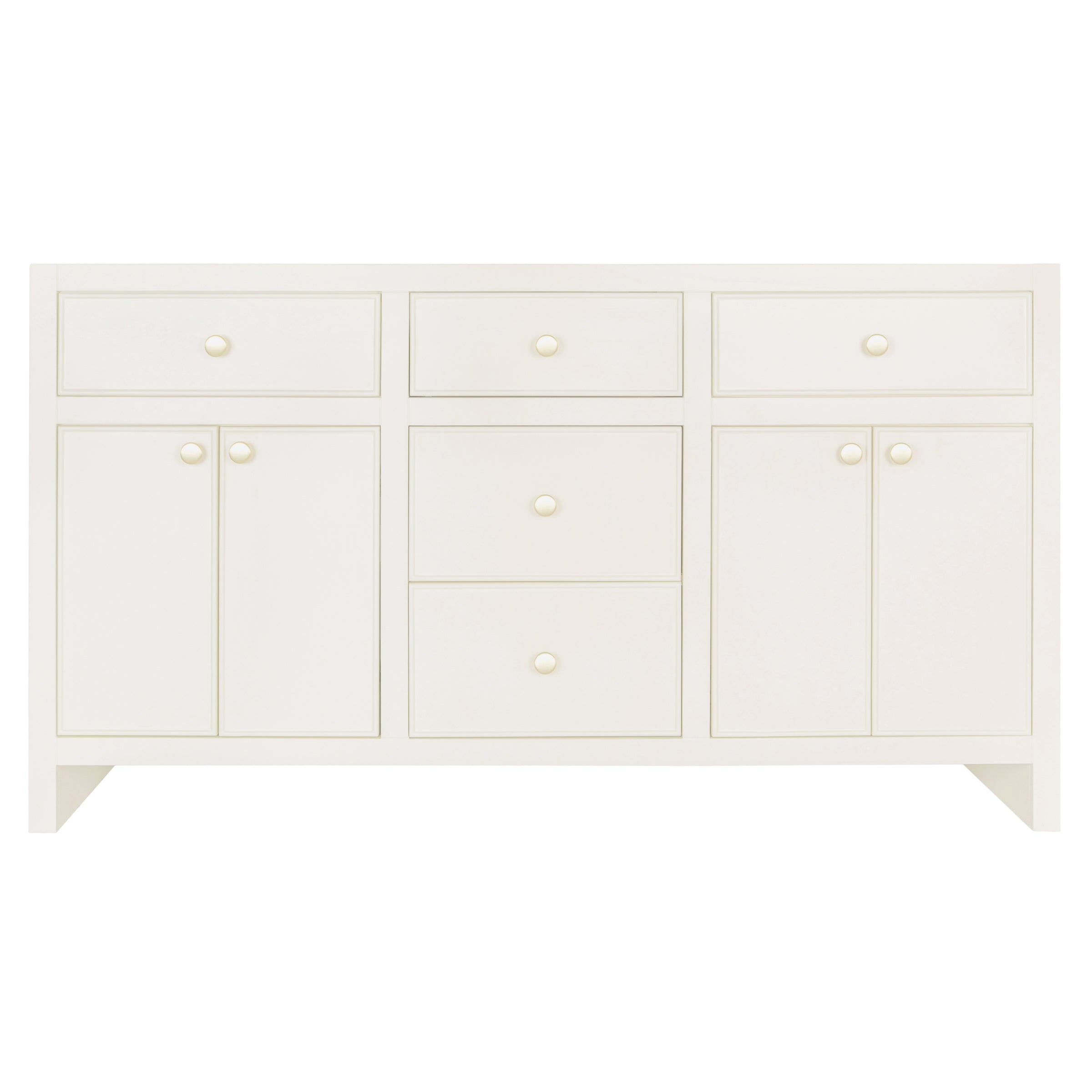The Harlow Bathroom Vanity in taupe with inset doors, round knobs, leg-mounted design, in trending bathroom vanities collection.