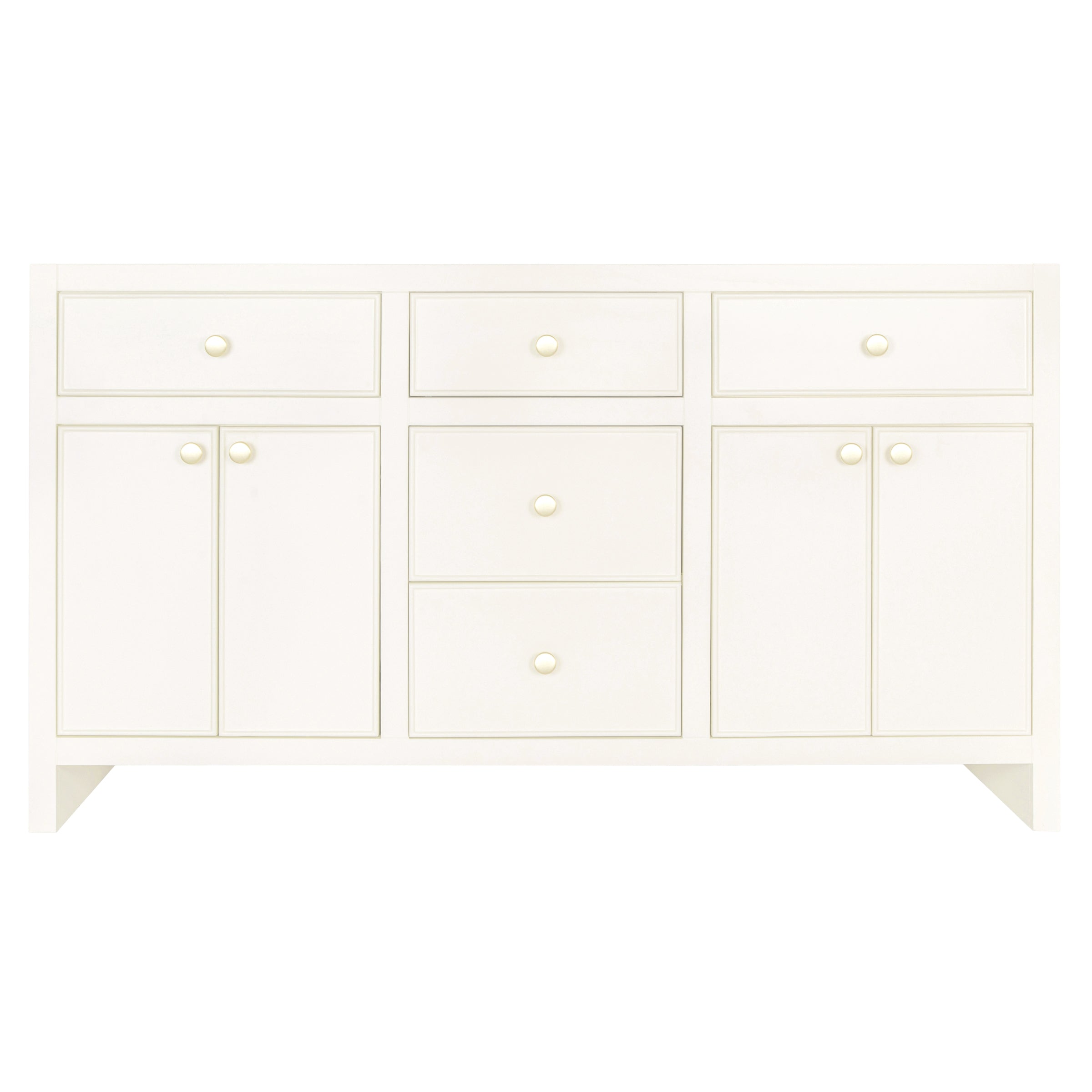 The Harlow Bathroom Vanity in taupe with inset doors, round knobs, and leg-mounted design from Bathroom Vanities collection