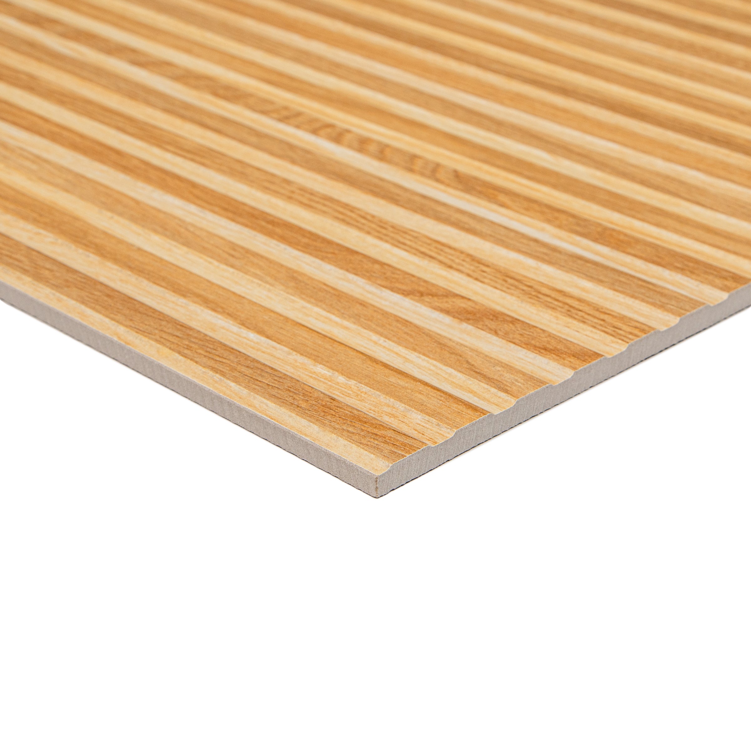 Honey Slats Wood Look Porcelain Tile Sample with natural wood grain pattern from Porcelain SAMPLES ONLY collection.
