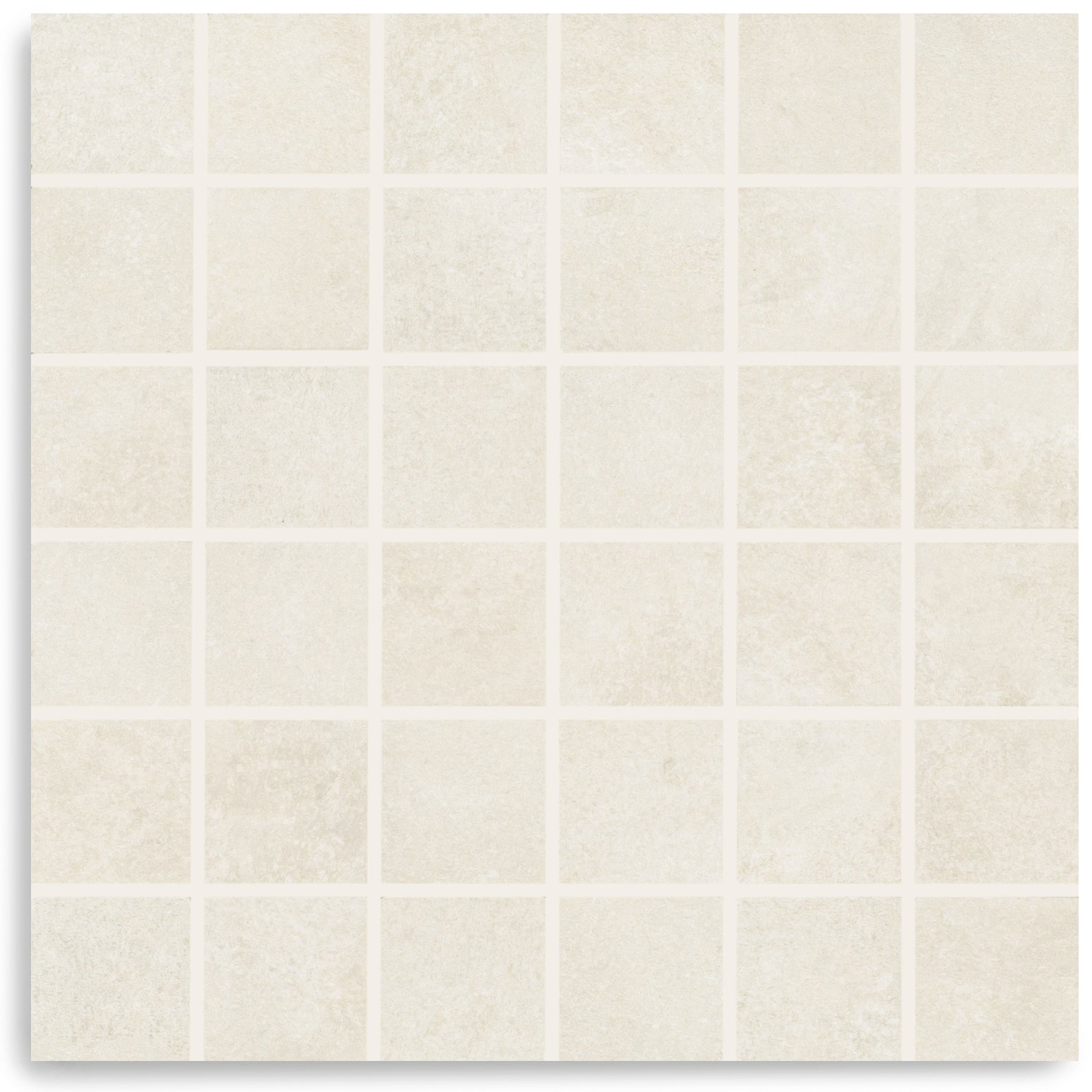 Almond 2x2 Cement Look Porcelain Tile Mosaic in beige tones from Cement Editions Porcelain Tile New Arrivals collection