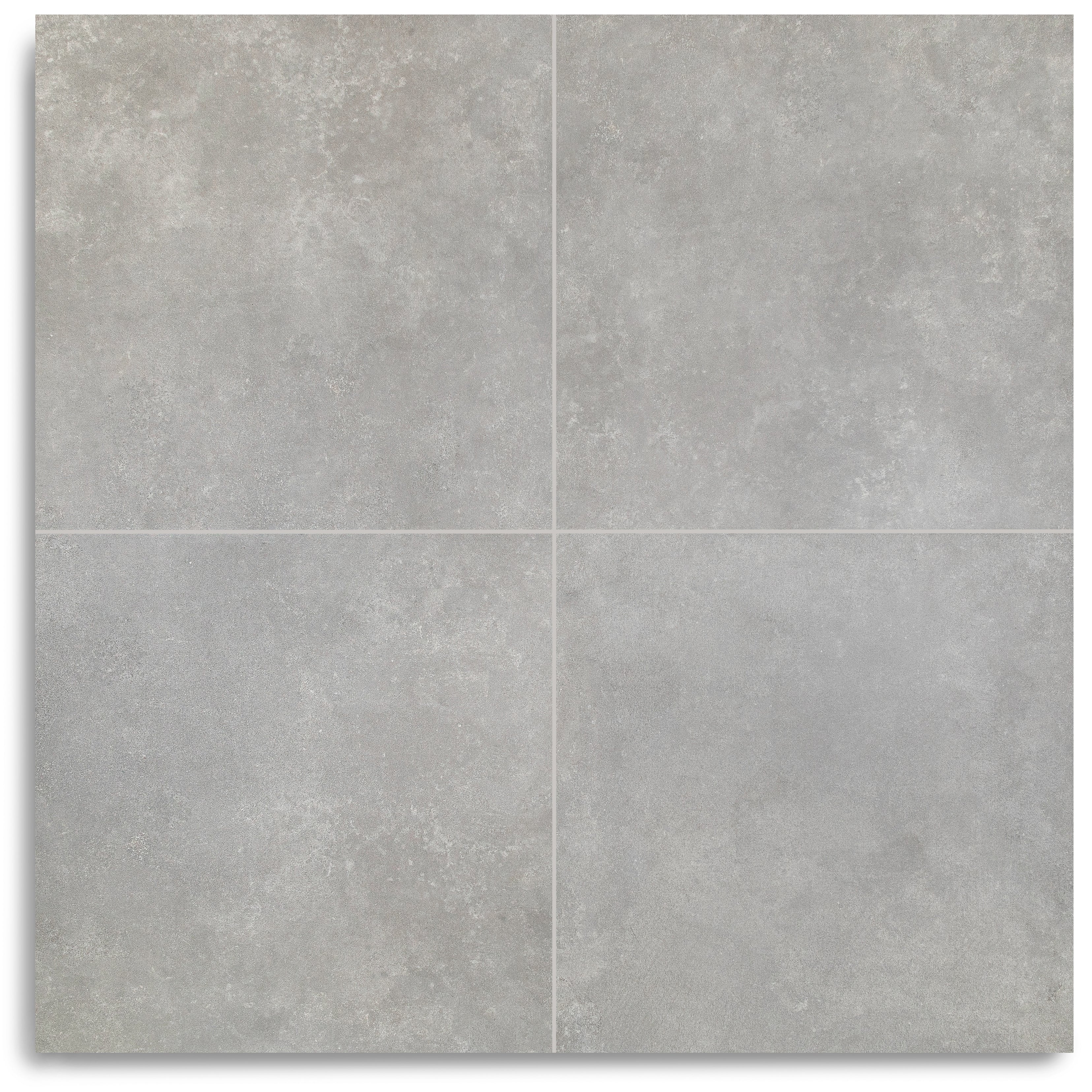 Ash Cement Look Matte Porcelain Tile in gray tones featuring subtle weathered texture from Large Format Tiles Cement Editions collection