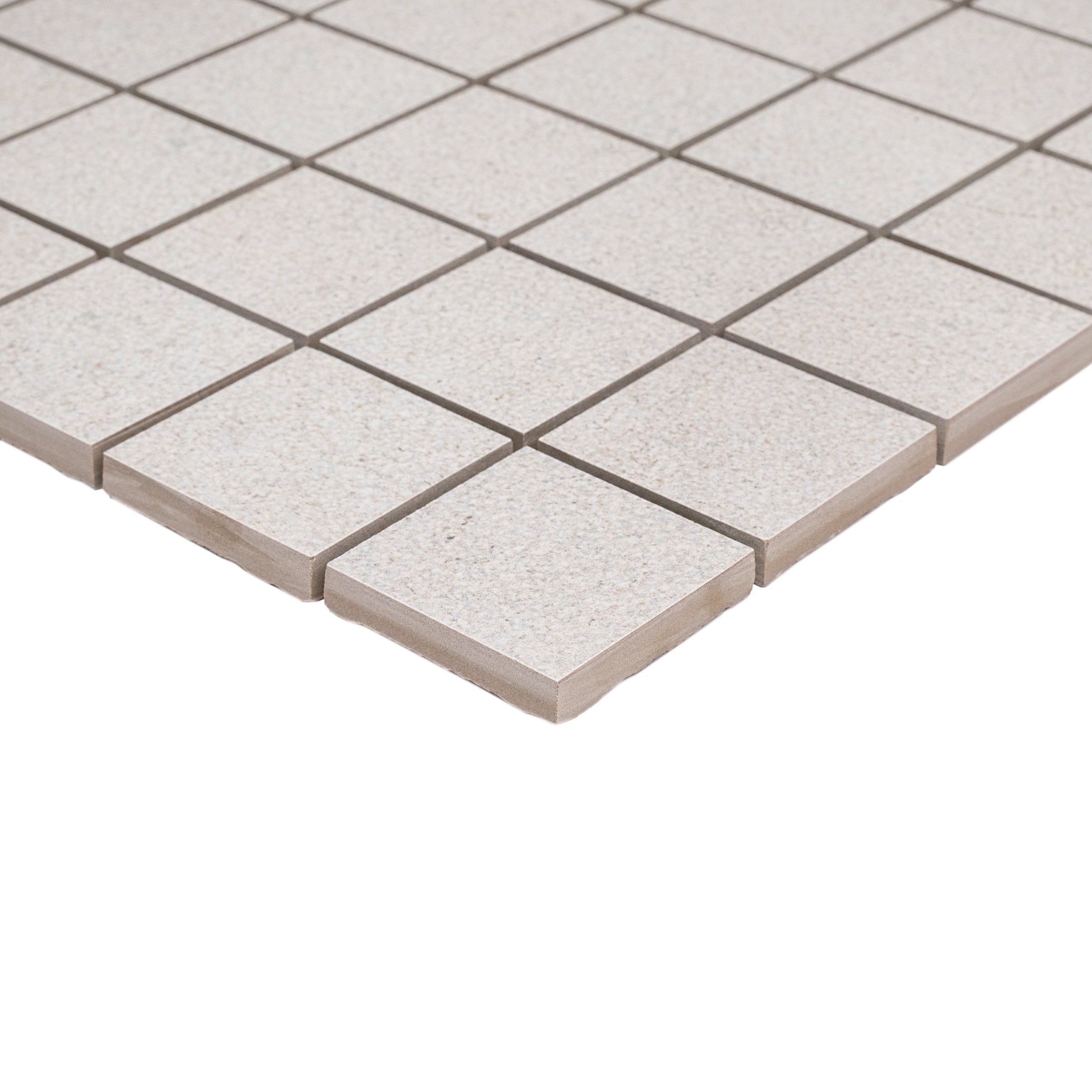 Pearl Limestone Look Matte Porcelain Mosaic Sample showing light beige porcelain tiles from Large Format - Porcelain Mosaic collection