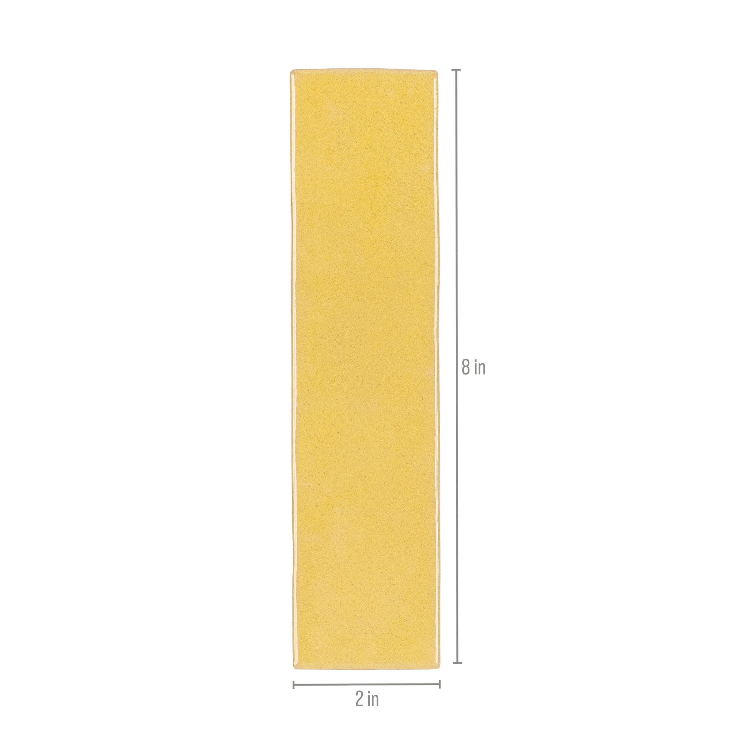 Lemon Glossy Ceramic Tile in yellow ceramic with glossy finish from Small Format Tiles and Zel Glazed Ceramic Tiles collections