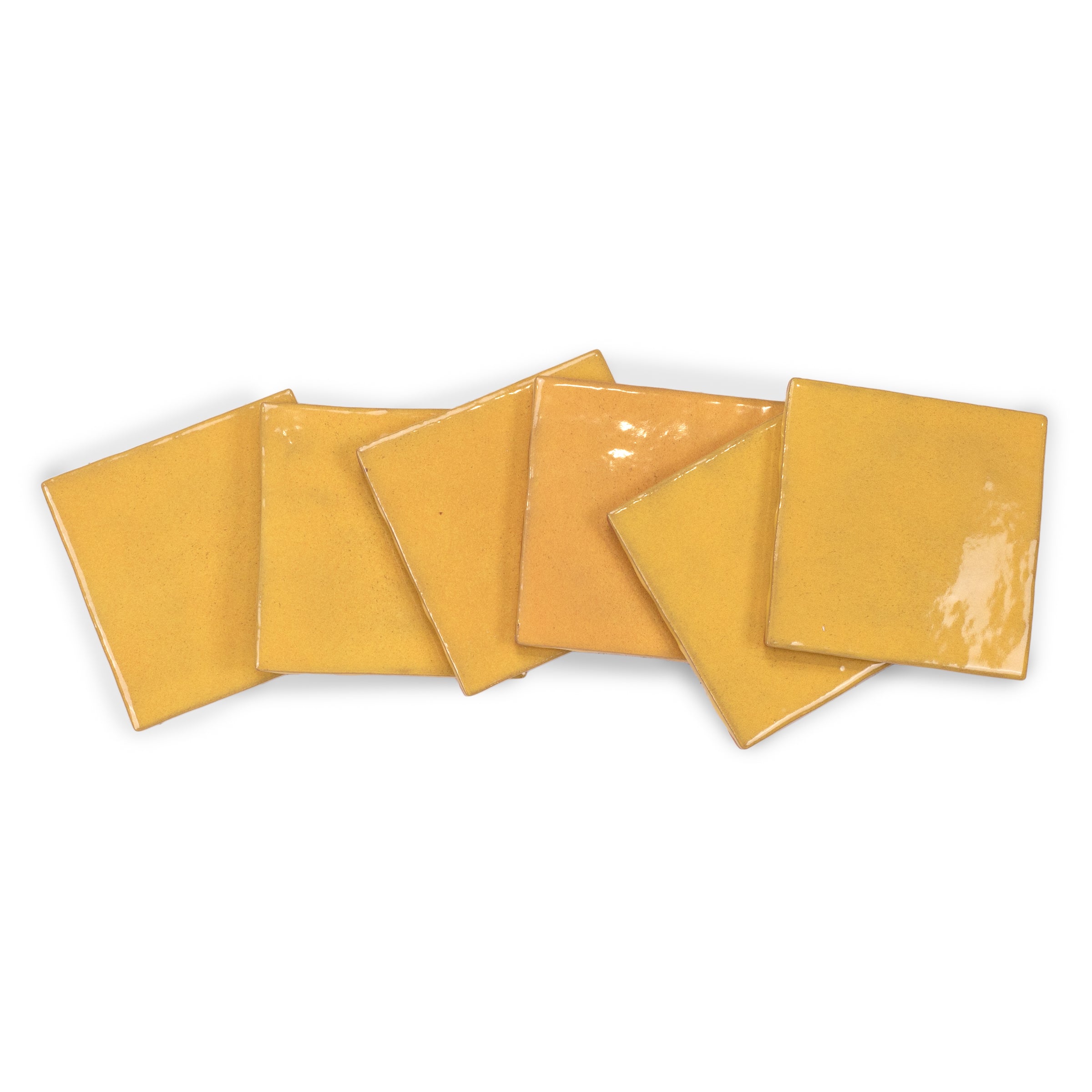 Lemon Glossy Ceramic Tile in yellow ceramic with glossy finish from Small Format Tiles and Zel Glazed Ceramic Tiles collections